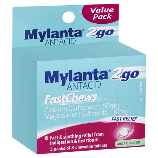 Mylanta Fast Chews Value Pack 24 Tablets - Cutprice Online