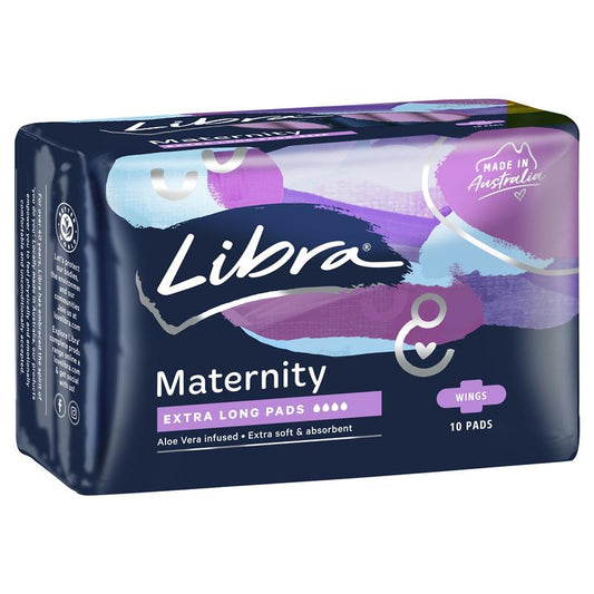 Libra Extra Long Maternity Pads Wings 10 Pack - Cutprice Online