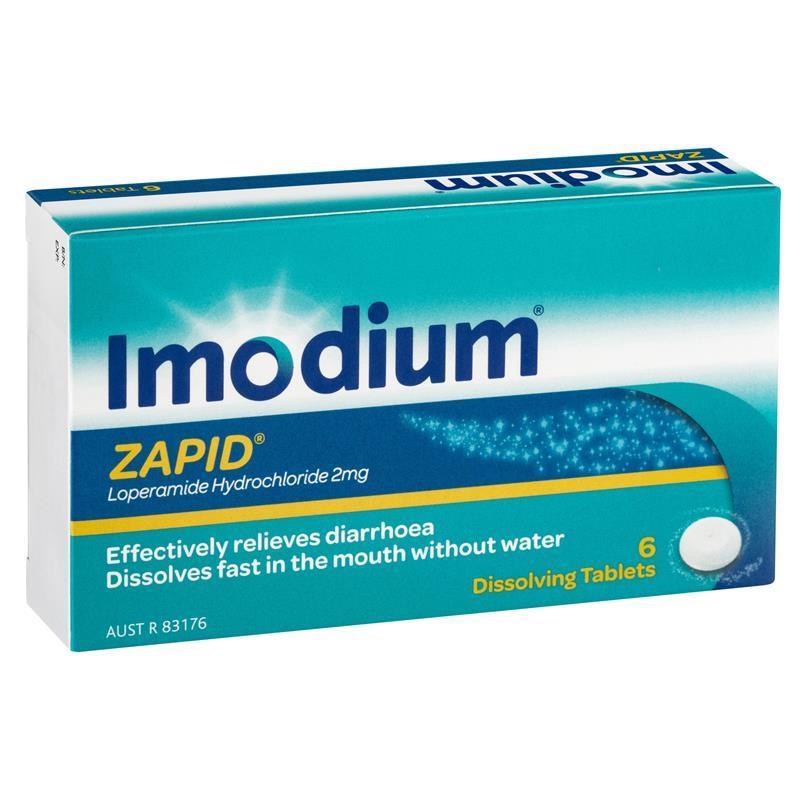 Imodium Zapid Dissolving Tablets 2mg 6 Pack - Cutprice Online