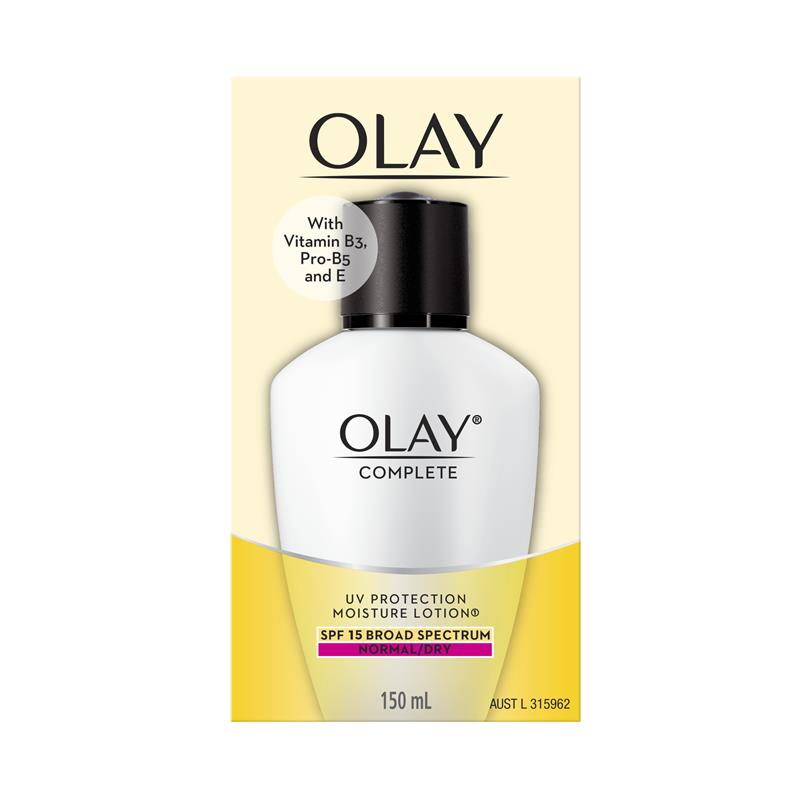 Olay Complete UV Protection Moisturiser Lotion Normal/Dry SPF15 150mL - Cutprice Online