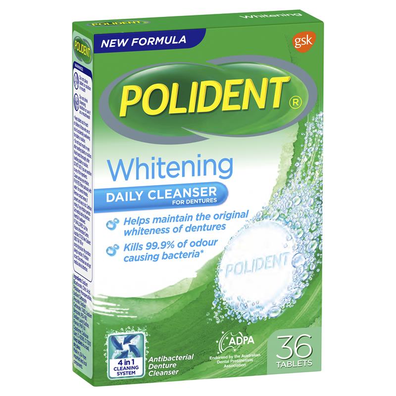 Polident Denture Cleanser Whitening Tablets 36 - Cutprice Online