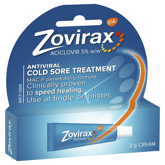 Zovirax Cold Sore Cream Tube 2g - Cutprice Online
