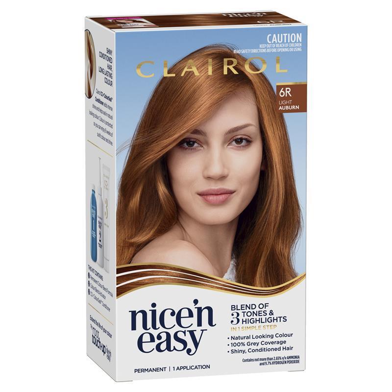 Clairol Nice & Easy 6R Natural Light Auburn Hair Colour - Cutprice Online