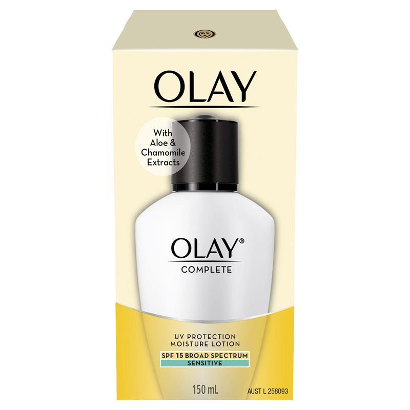 Olay Complete UV Protection Moisturiser Lotion Sensitive SPF15 150mL - Cutprice Online