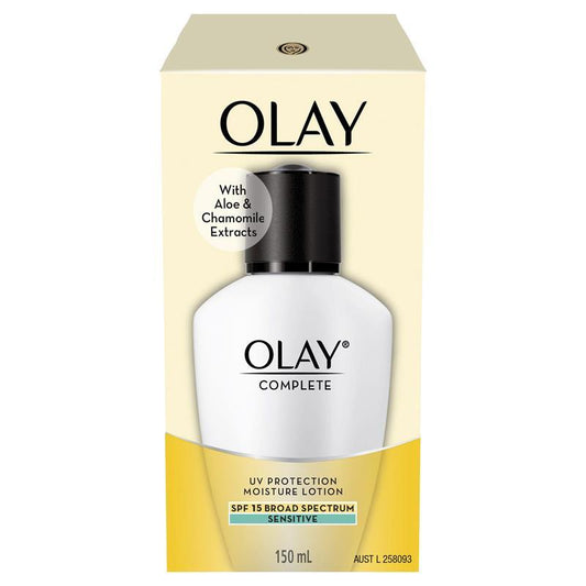 Olay Complete UV Protection Moisturiser Lotion Sensitive SPF15 150mL - Cutprice Online