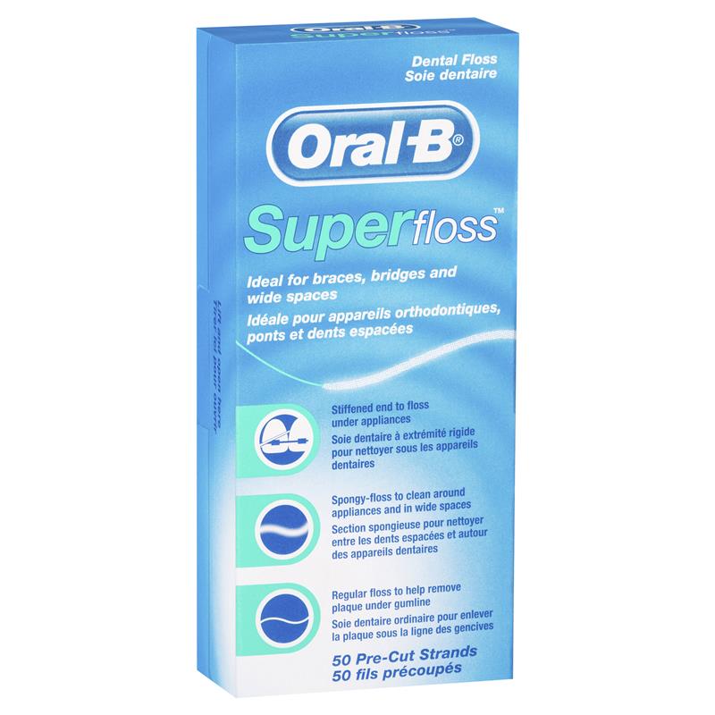 Oral B Superfloss Dental Floss Pre-Cut Strands 50 pack - Cutprice Online