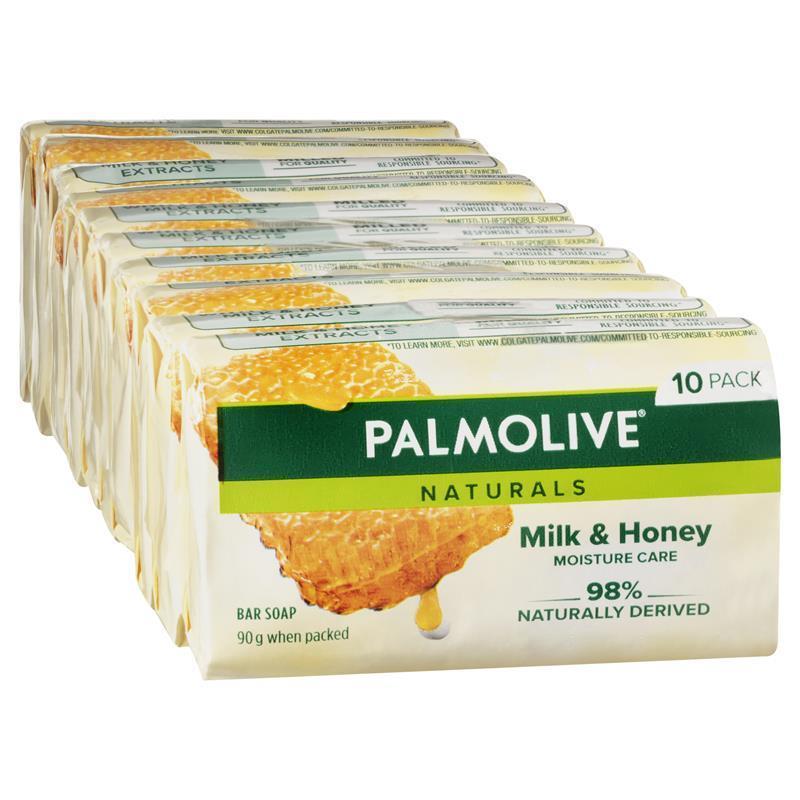 Palmolive Naturals Replenishing Bar Soap Milk & Honey 10 x 90g - Cutprice Online