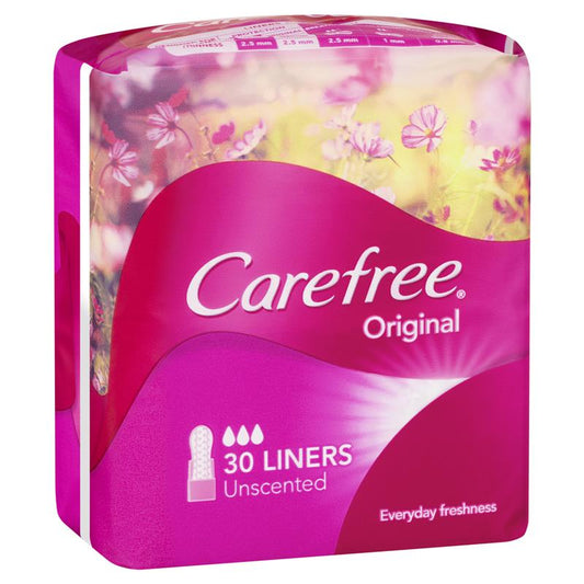 Carefree Original Unscented Panty Liners 30 Pack - Cutprice Online
