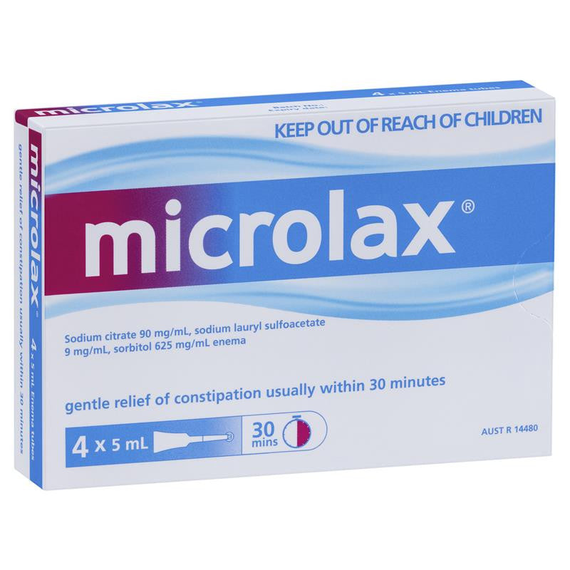 Microlax Enemas 5mL Pack 4 - Cutprice Online
