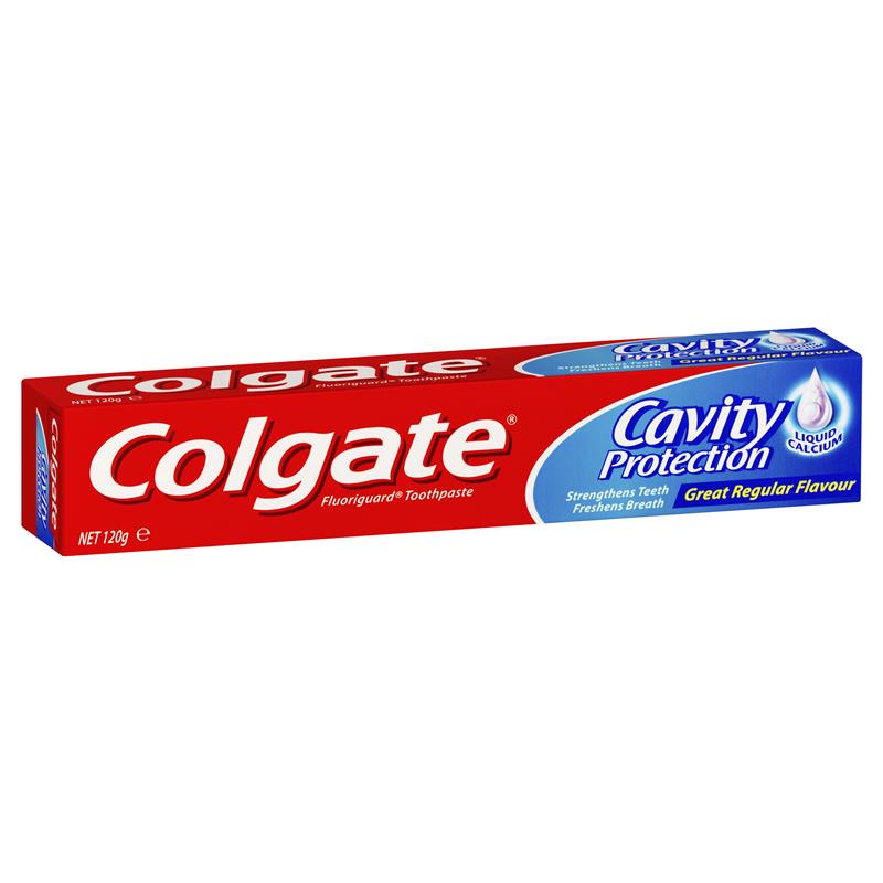 Colgate Cavity Protection Great Regular Flavour Fluoride Toothpaste with liquid calcium 120g - Cutprice Online