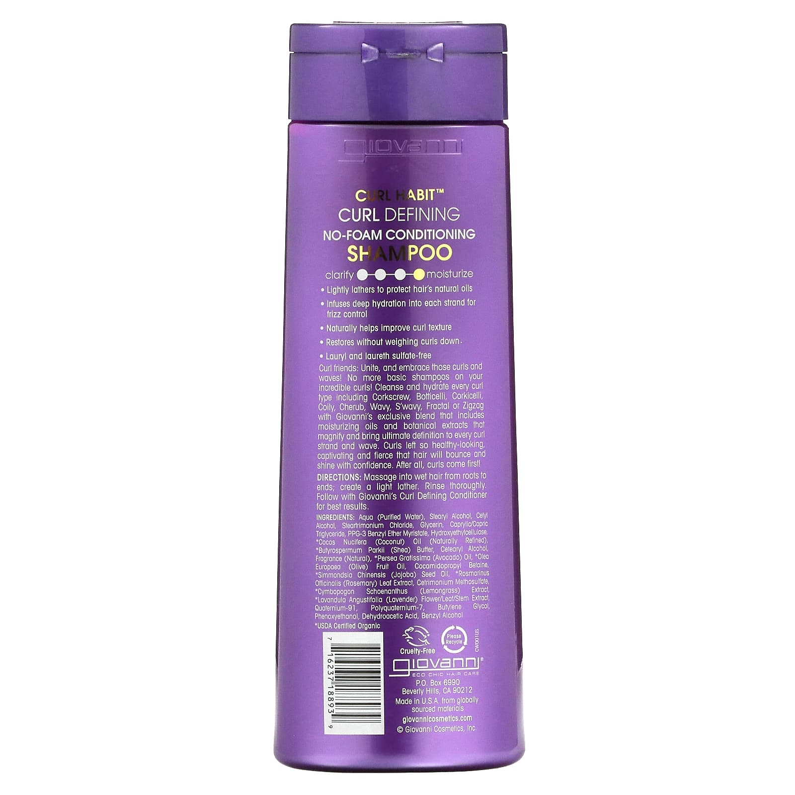 Giovanni No-Foam Conditioning Shampoo Curl Habit Curl Defining 399ml GIOVANNI