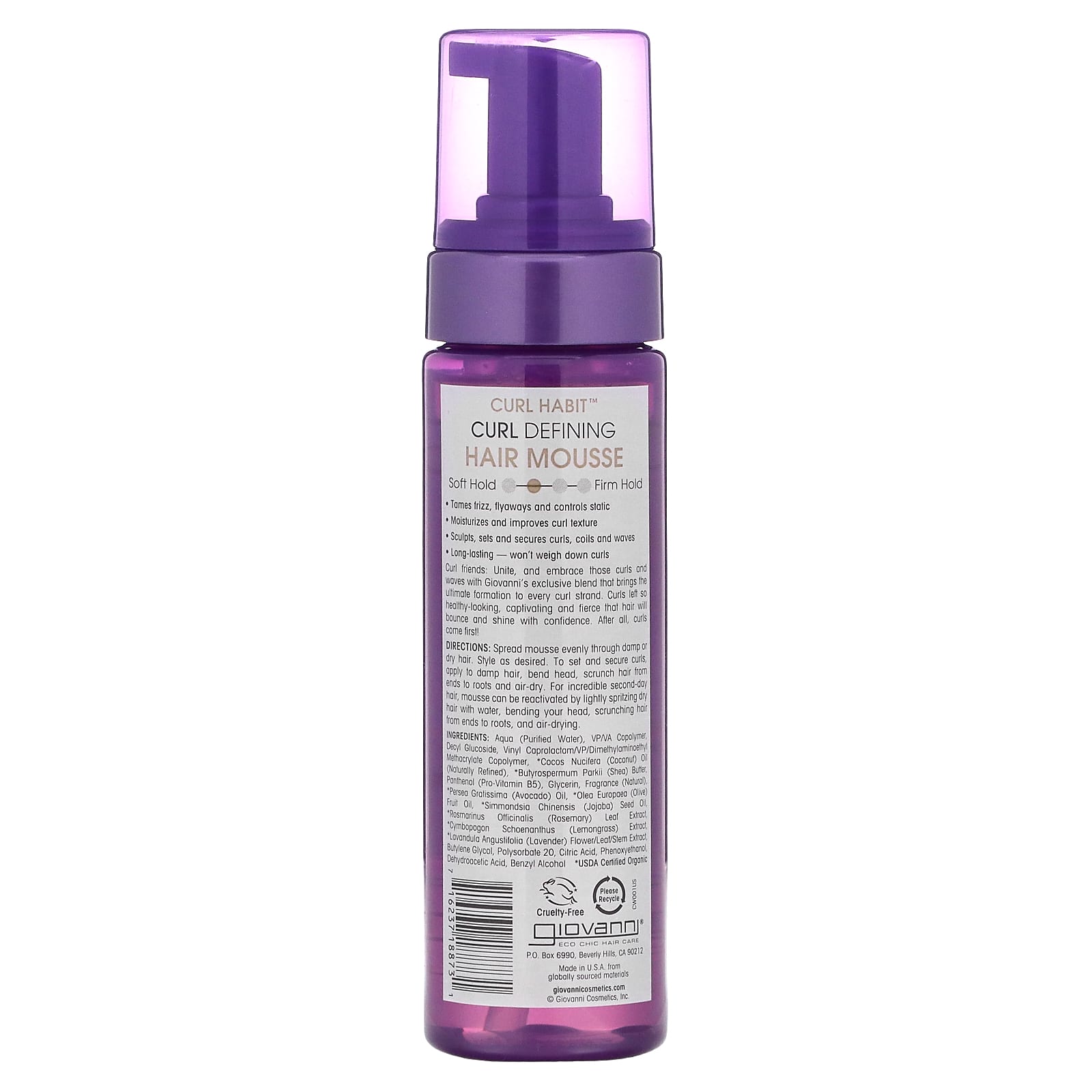 Giovanni Hair Mousse Curl Habit Curl Defining 207ml GIOVANNI