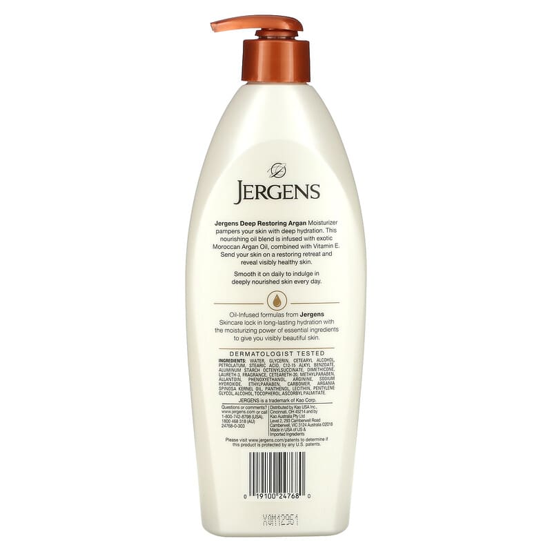 Jergens Oil Infused Deep Restoring Argan Moisturiser 496ml - Cutprice Online