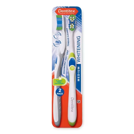 Dentitex Toothbrush Medium 2-Pack