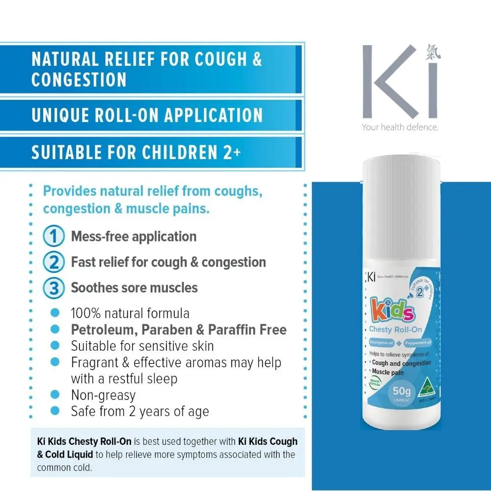MARTIN & PLEASANCE Ki Kids Chesty Roll-On 50g MARTIN & PLEASANCE