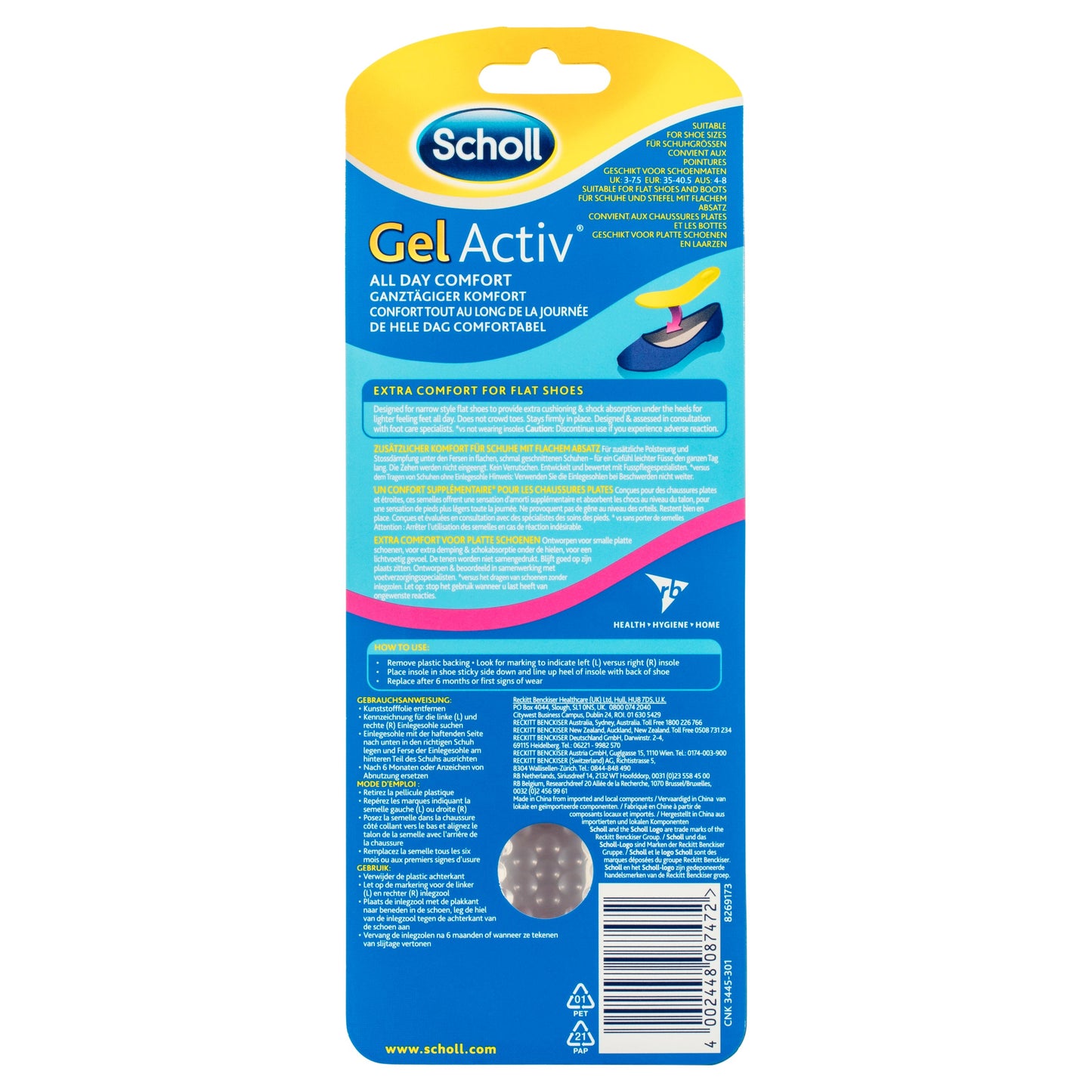 SCHOLL GelActiv Insoles for Women Flat Shoes - Cutprice Online