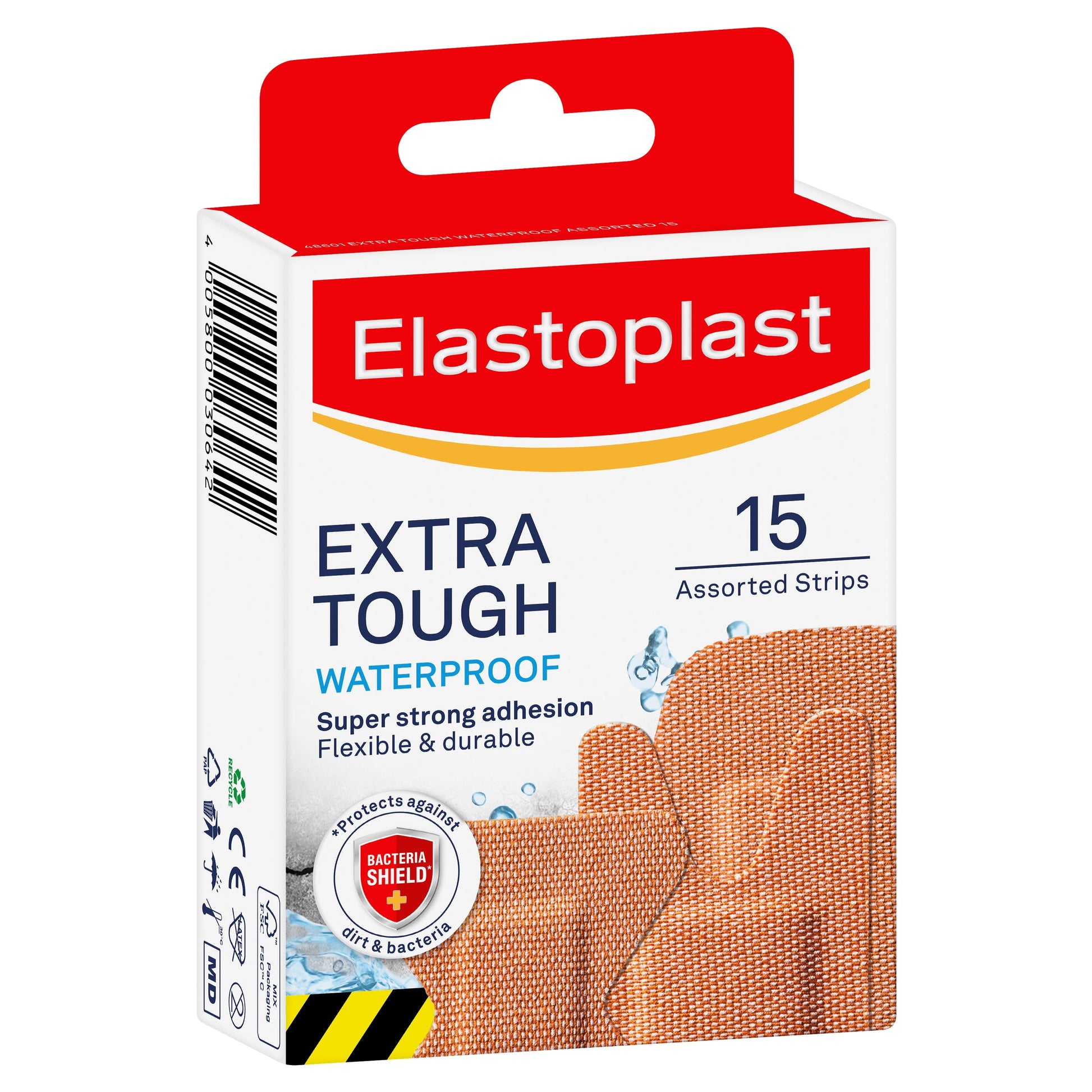 Elastoplast Heavy Fabric Waterproof Plasters Assorted 15 Pack - Cutprice Online