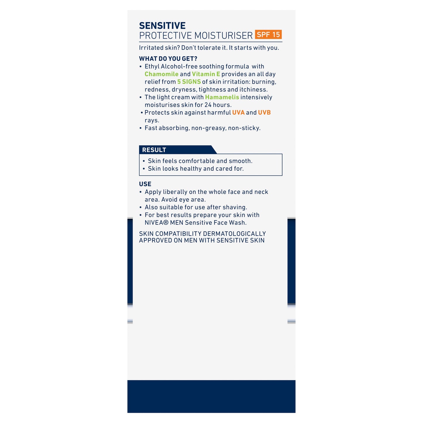 Nivea for Men Moisturiser Sensitive 75ml - Cutprice Online