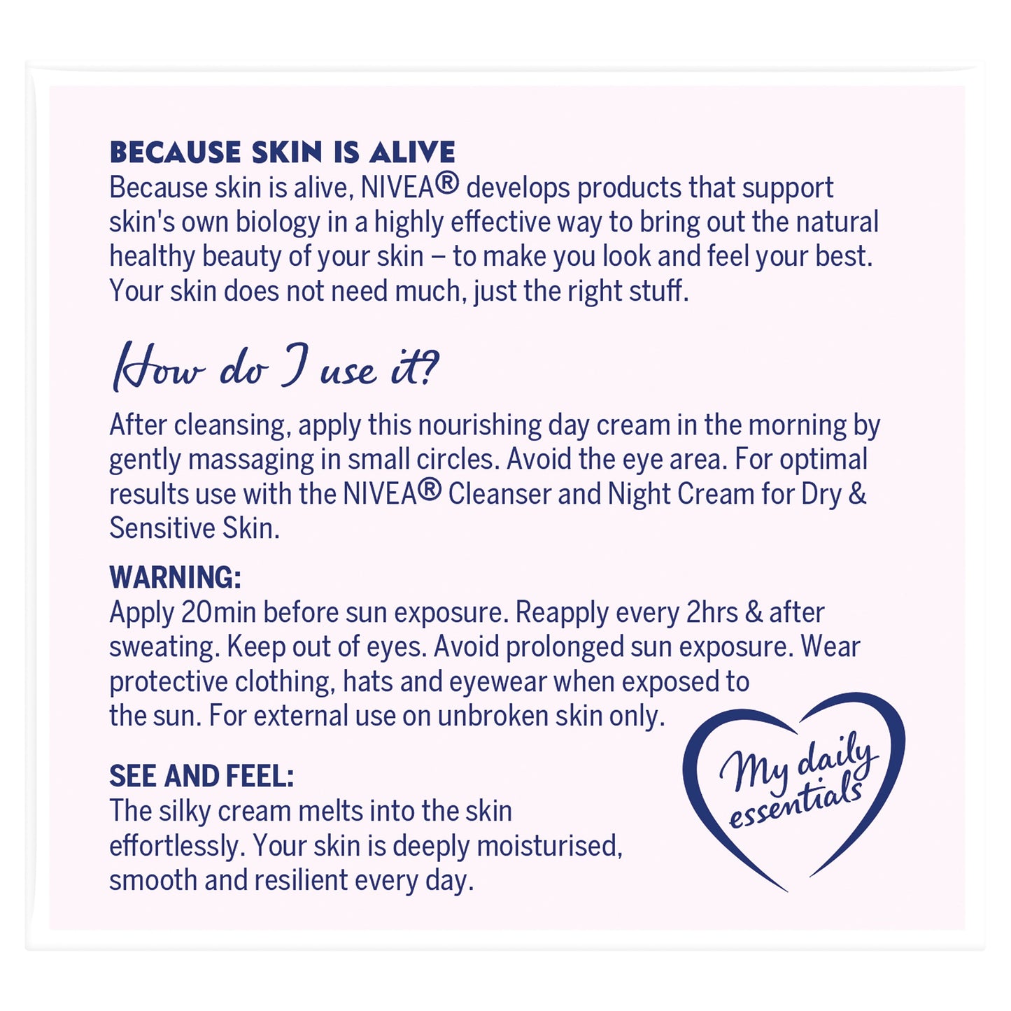 Nivea Daily Essentials Sensitive Cream SPF 30+ - 50ml - Cutprice Online