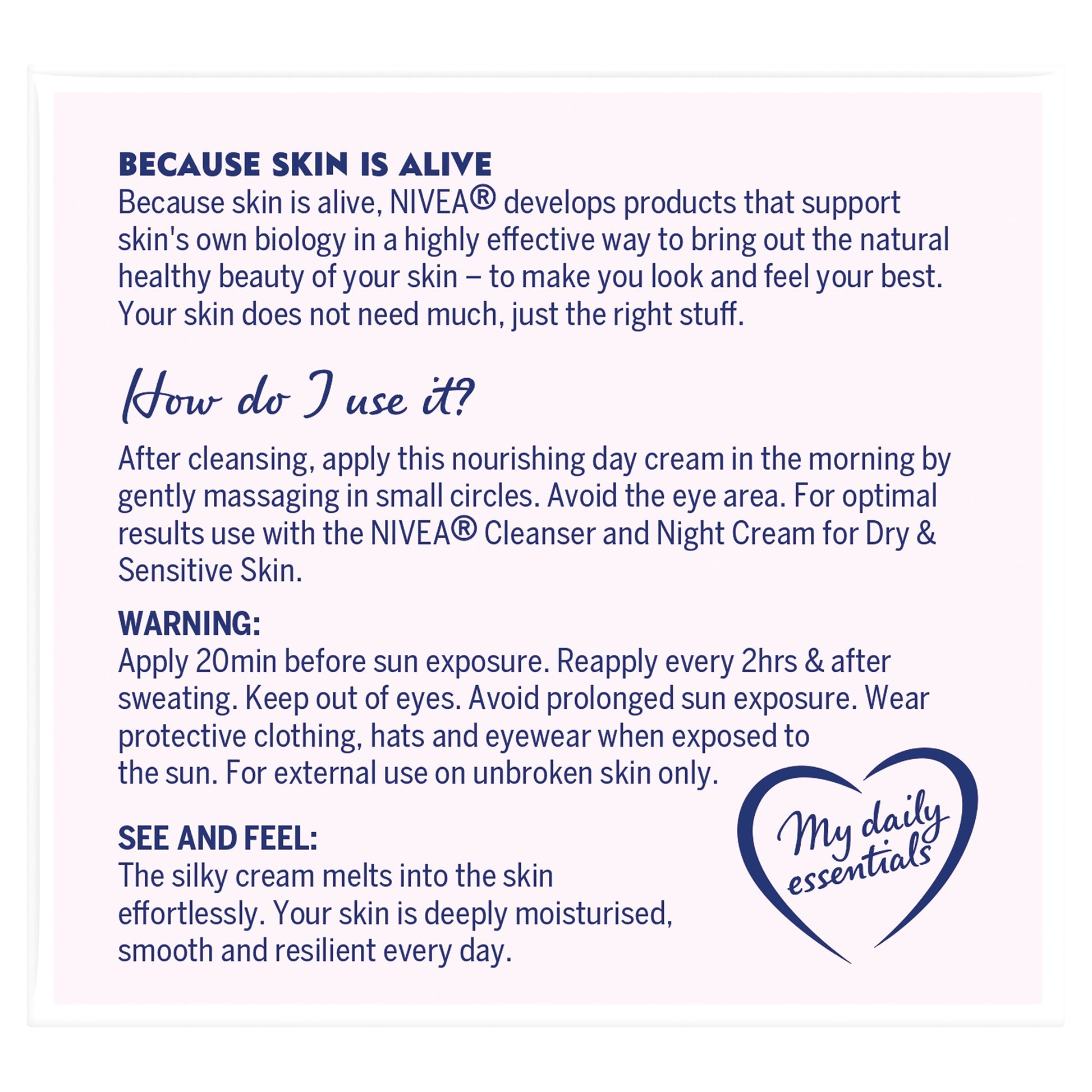 Nivea Daily Essentials Sensitive Cream SPF 30+ - 50ml - Cutprice Online