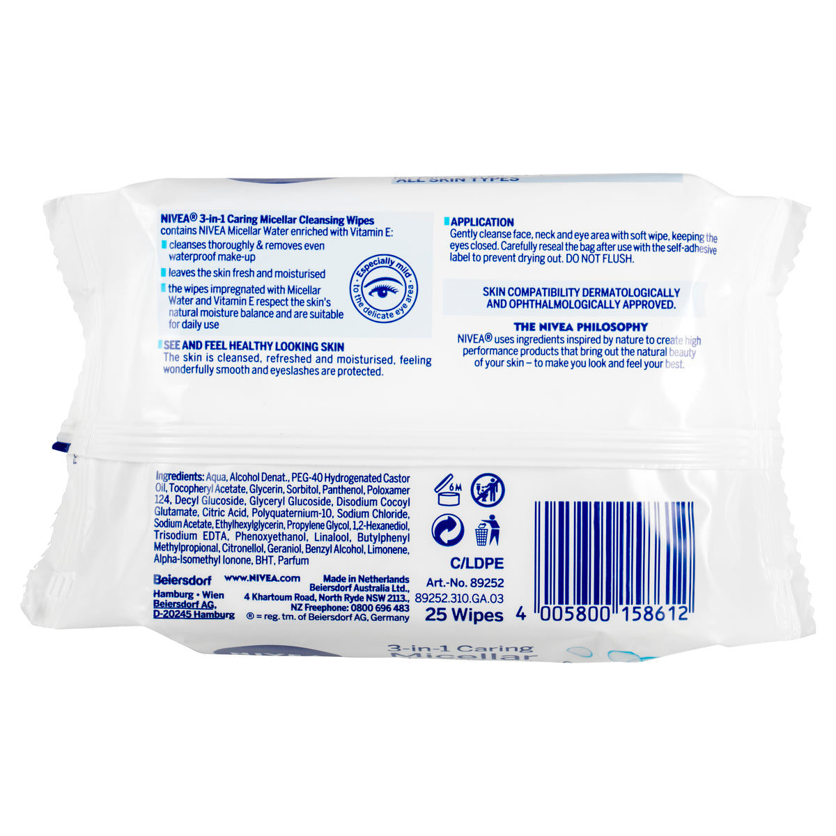 Nivea Daily Essentials Micellar Wipes 25 Pack - Cutprice Online