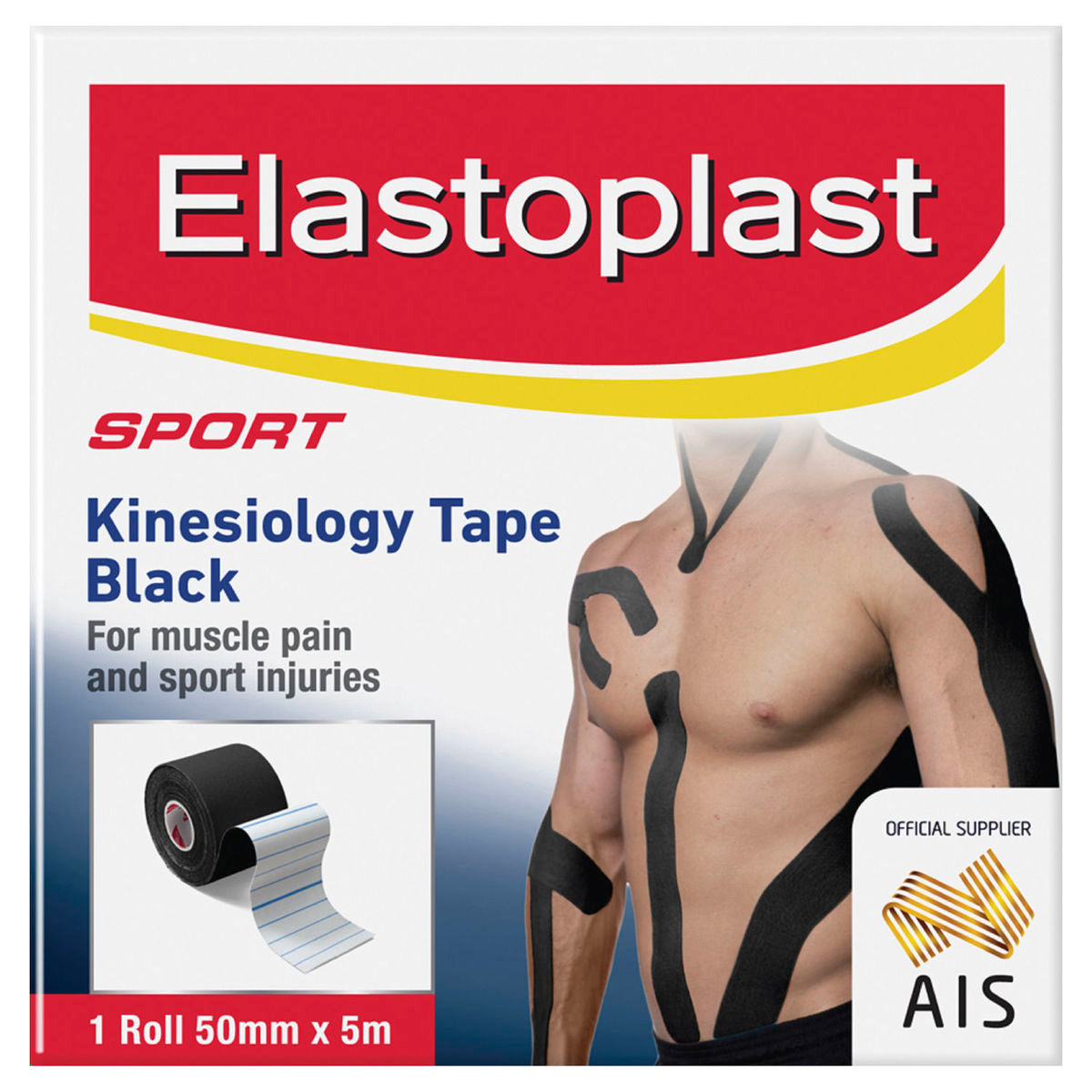 E-Sport Kinesiology Tape Black 5cm x 5m 1 Roll - Cutprice Online
