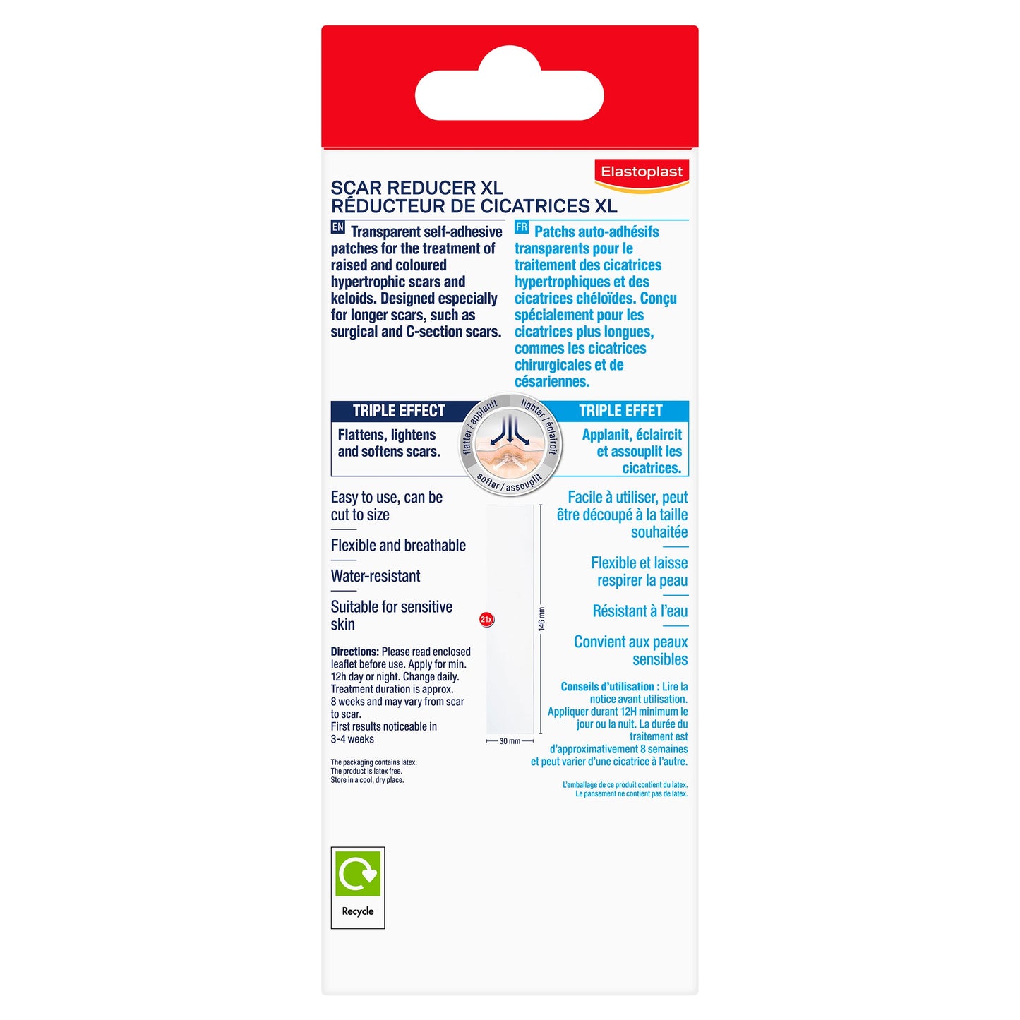 ElastoPlast Scar Reducer XL 3cmx14.6cm 21pk - Cutprice Online