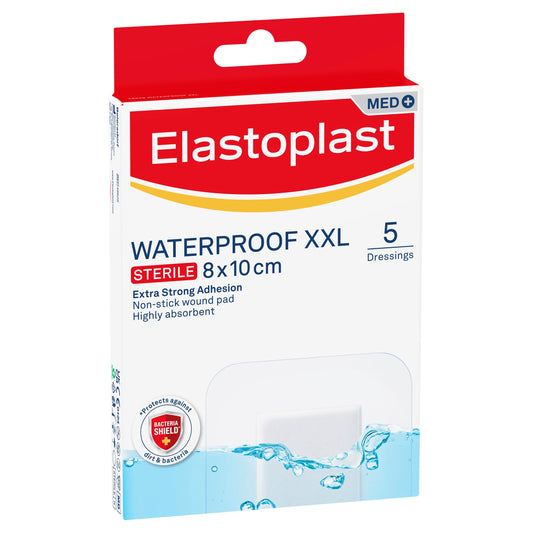 Elastoplast Waterproof XXL 8x10cm 5 Dressings - Cutprice Online