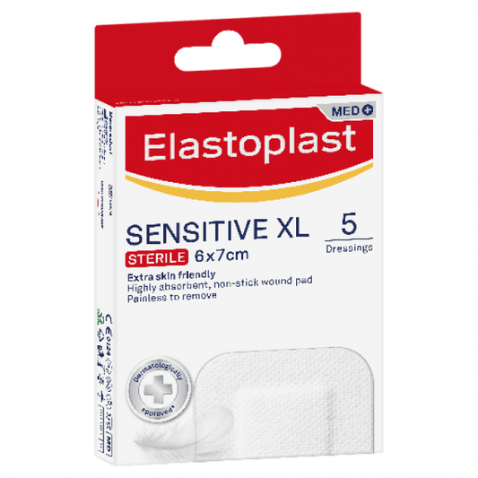 Elastoplast Sensitive XL Dressing 6 X 7cm 5Pk 48625 - Cutprice Online