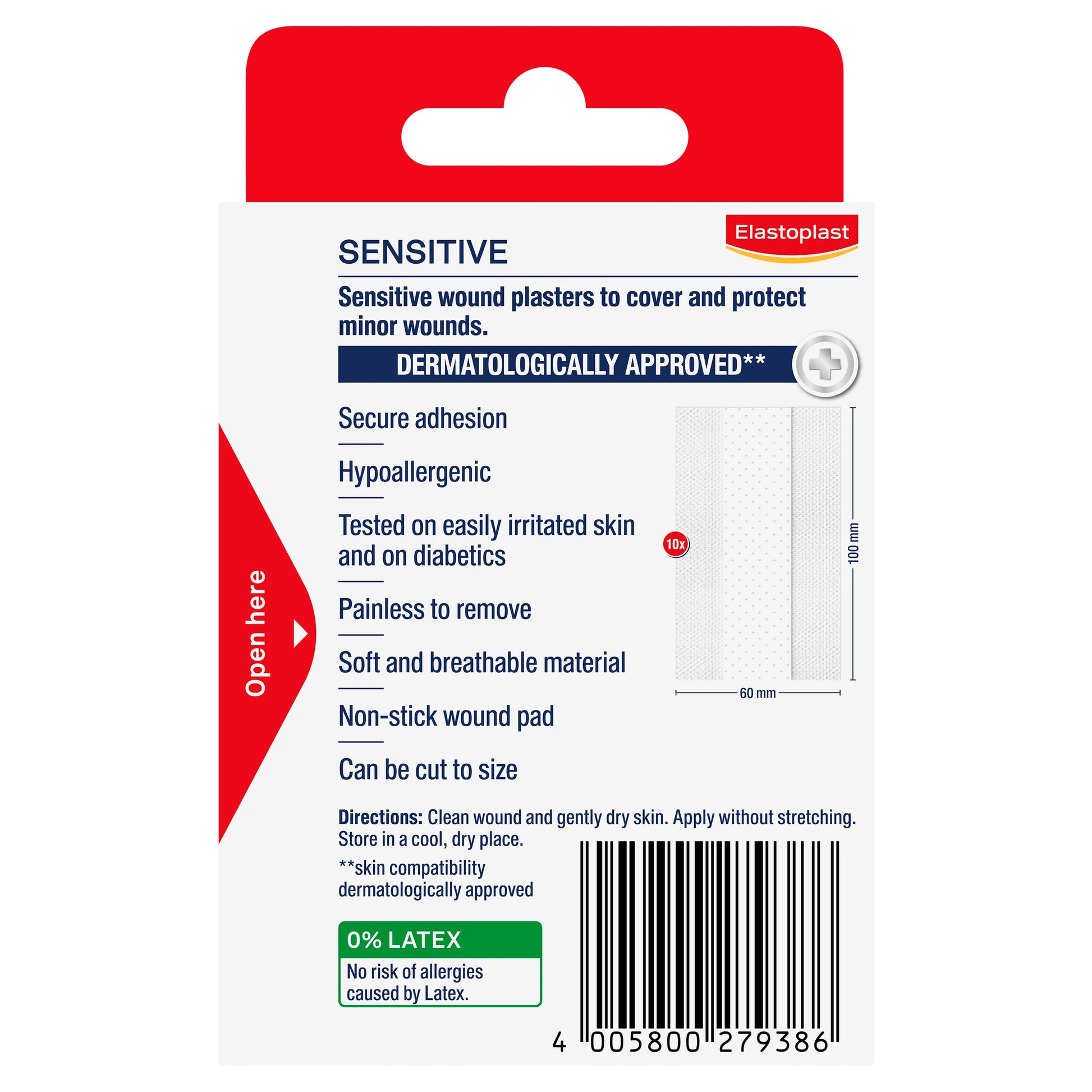 Elastoplast 46040 Sensitive Dressing Lengths 6cm x 10cm 10 Pack - Cutprice Online