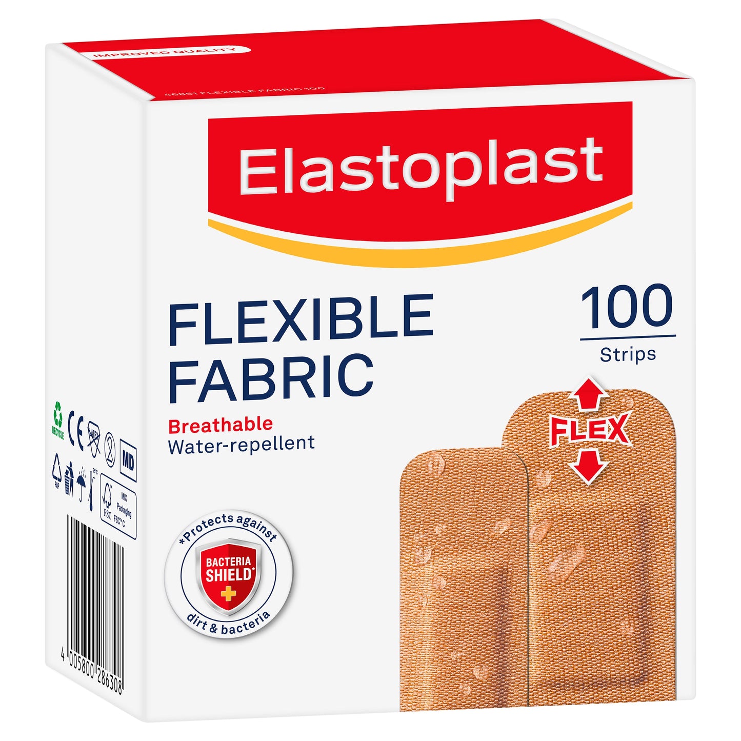 Elastoplast 46851  FLEXIBLE FABRIC 100PK - Cutprice Online