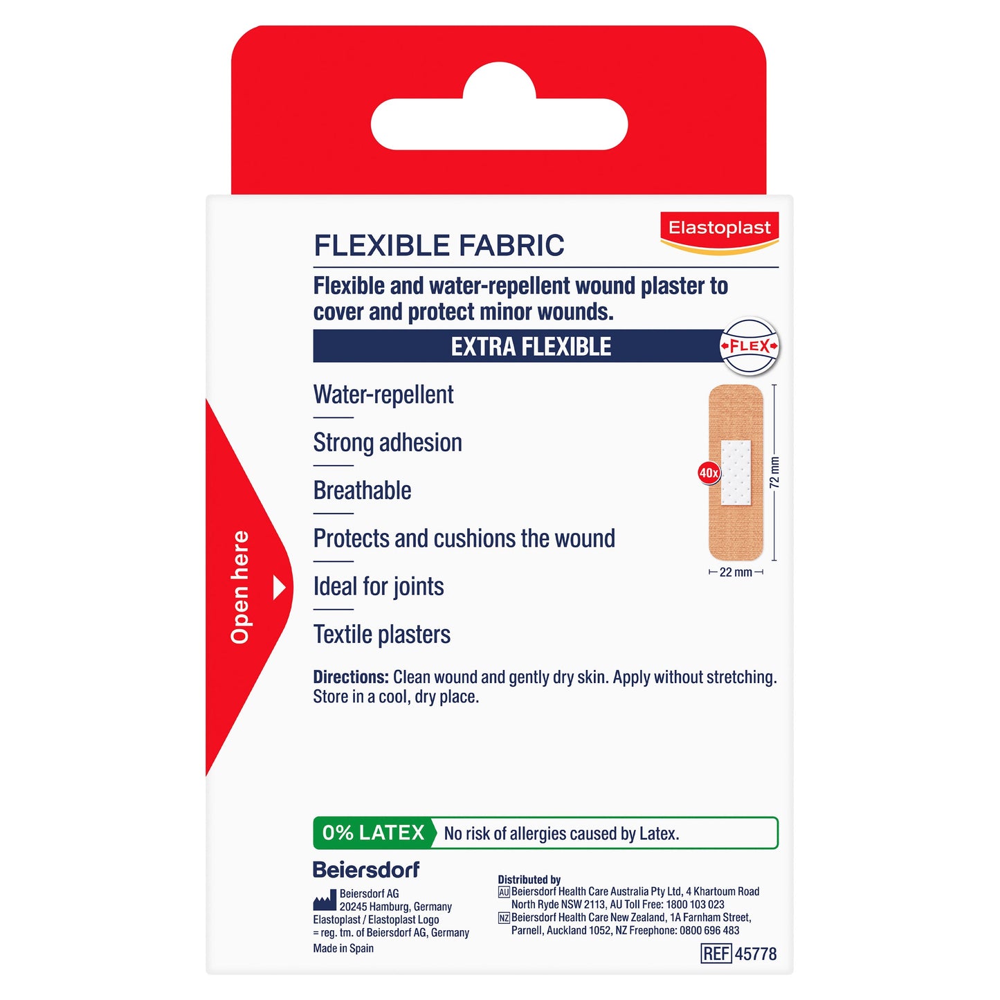 Elastoplast 45778 Fabric Strips 40 Pack - Cutprice Online
