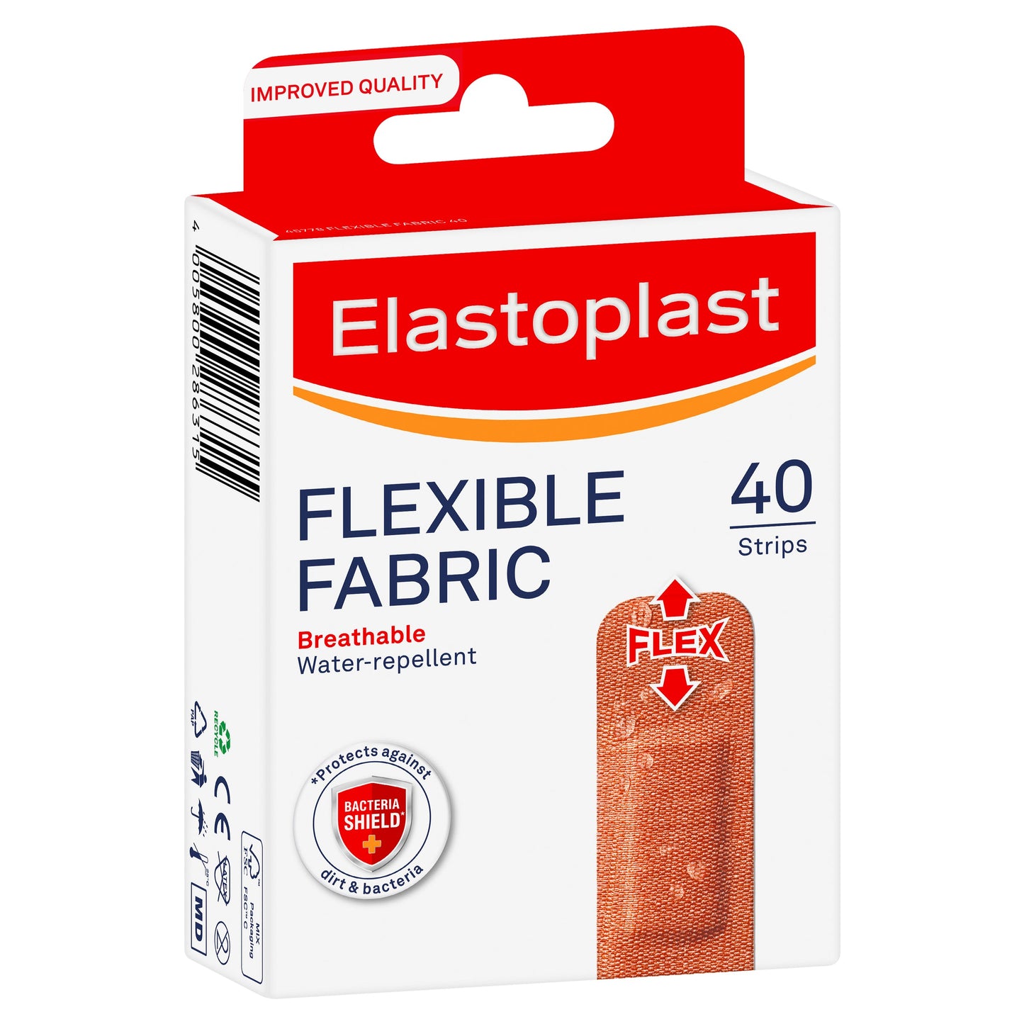 Elastoplast 45778 Fabric Strips 40 Pack - Cutprice Online