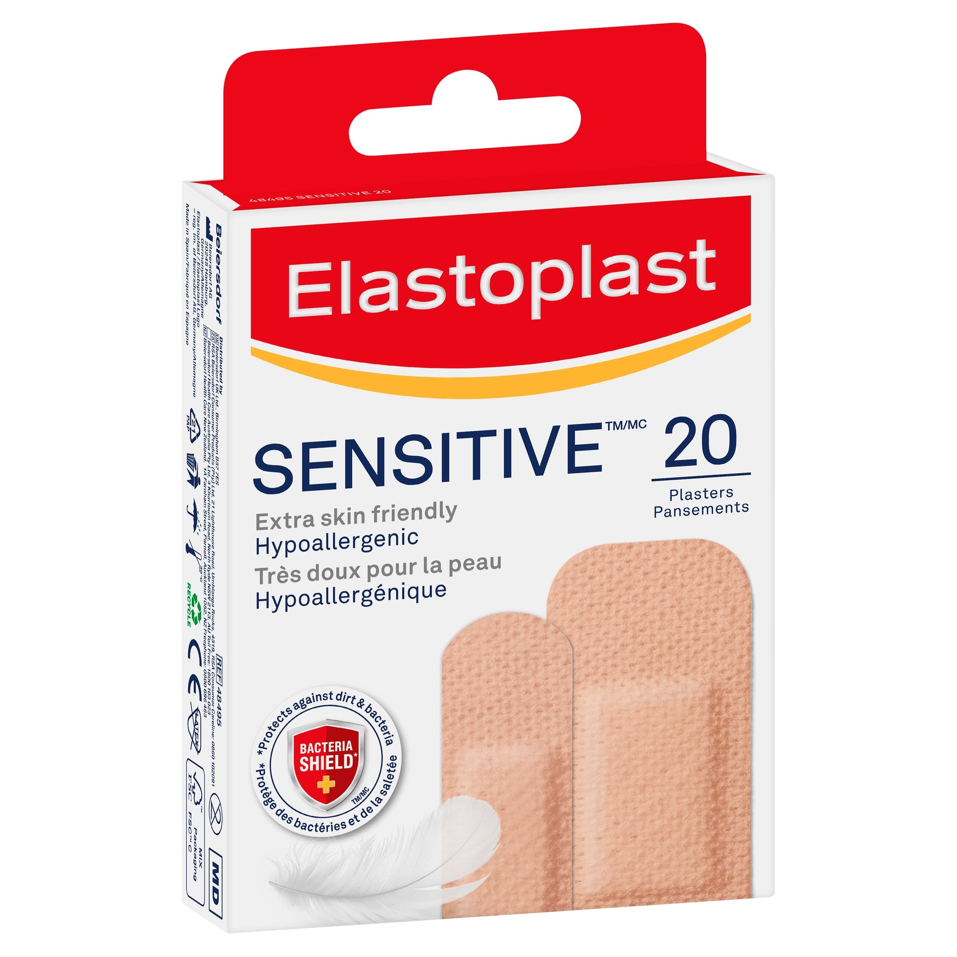 Elastoplast Sensitive Skin Tone Light Plasters 20PK - Cutprice Online
