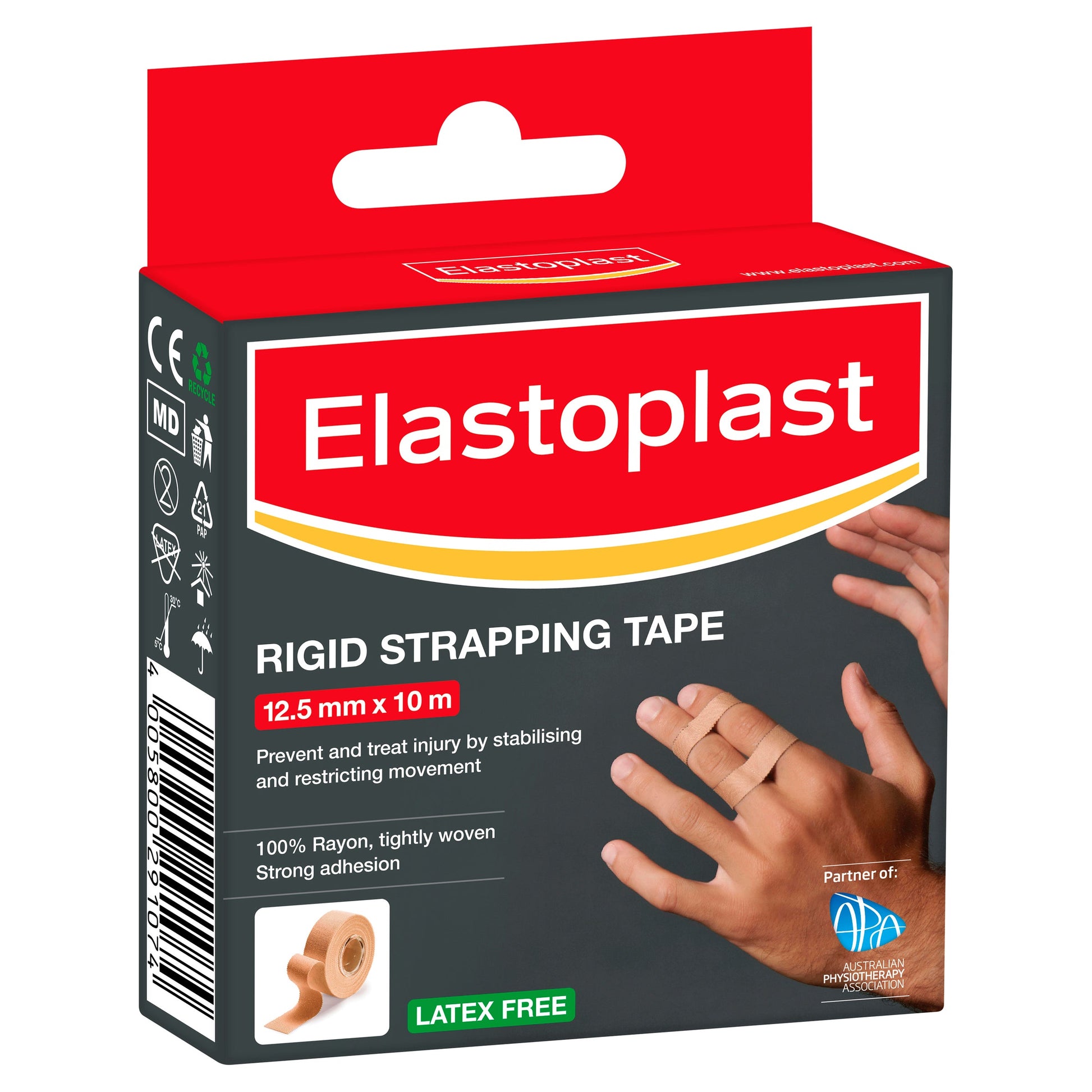 Elastoplast 36001 Sport Rigid Strapping Tape 12.5mmx10m Tan - Cutprice Online