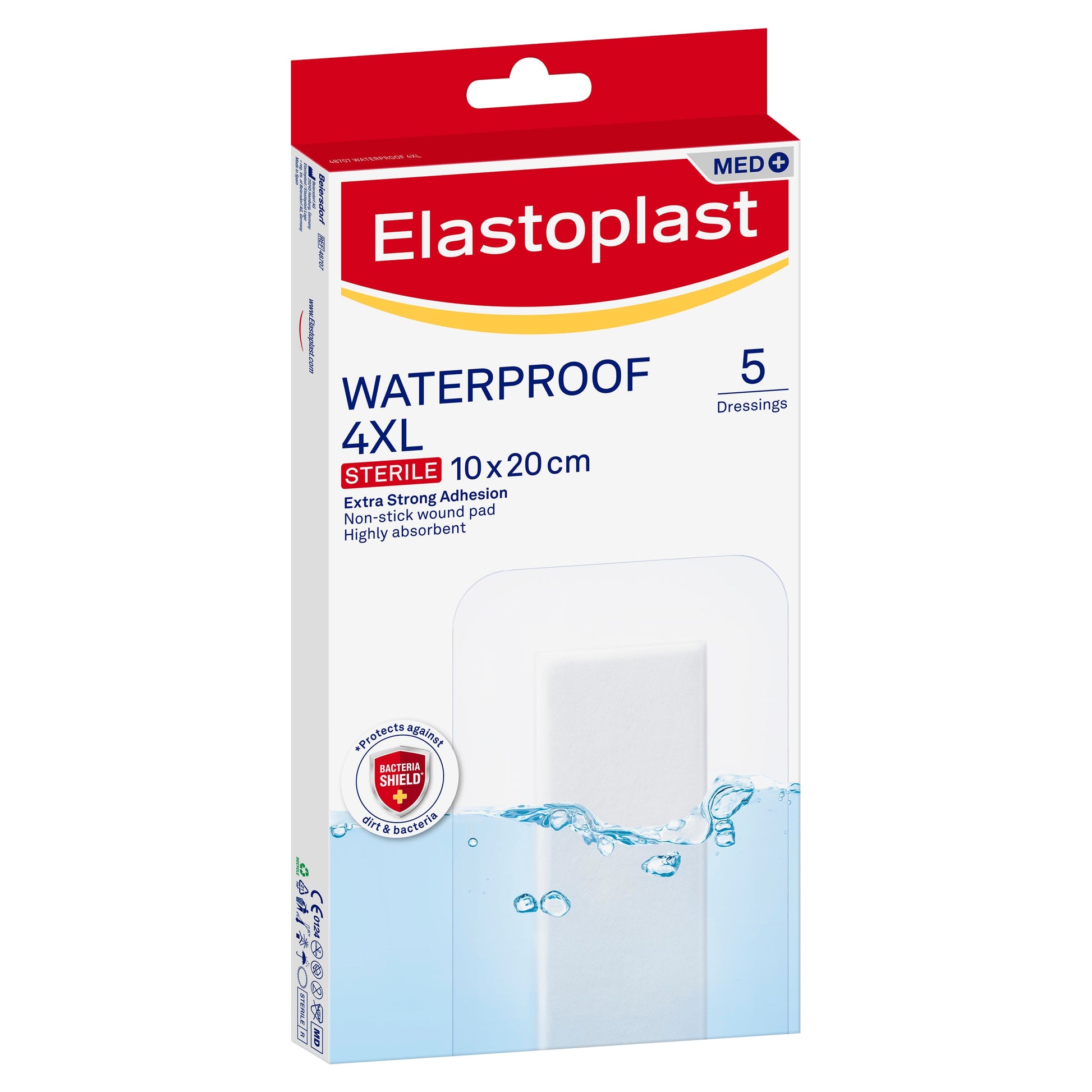 Elastoplast Waterproof Dressing 4XL 10cm x 20cm 5 Pack - Cutprice Online