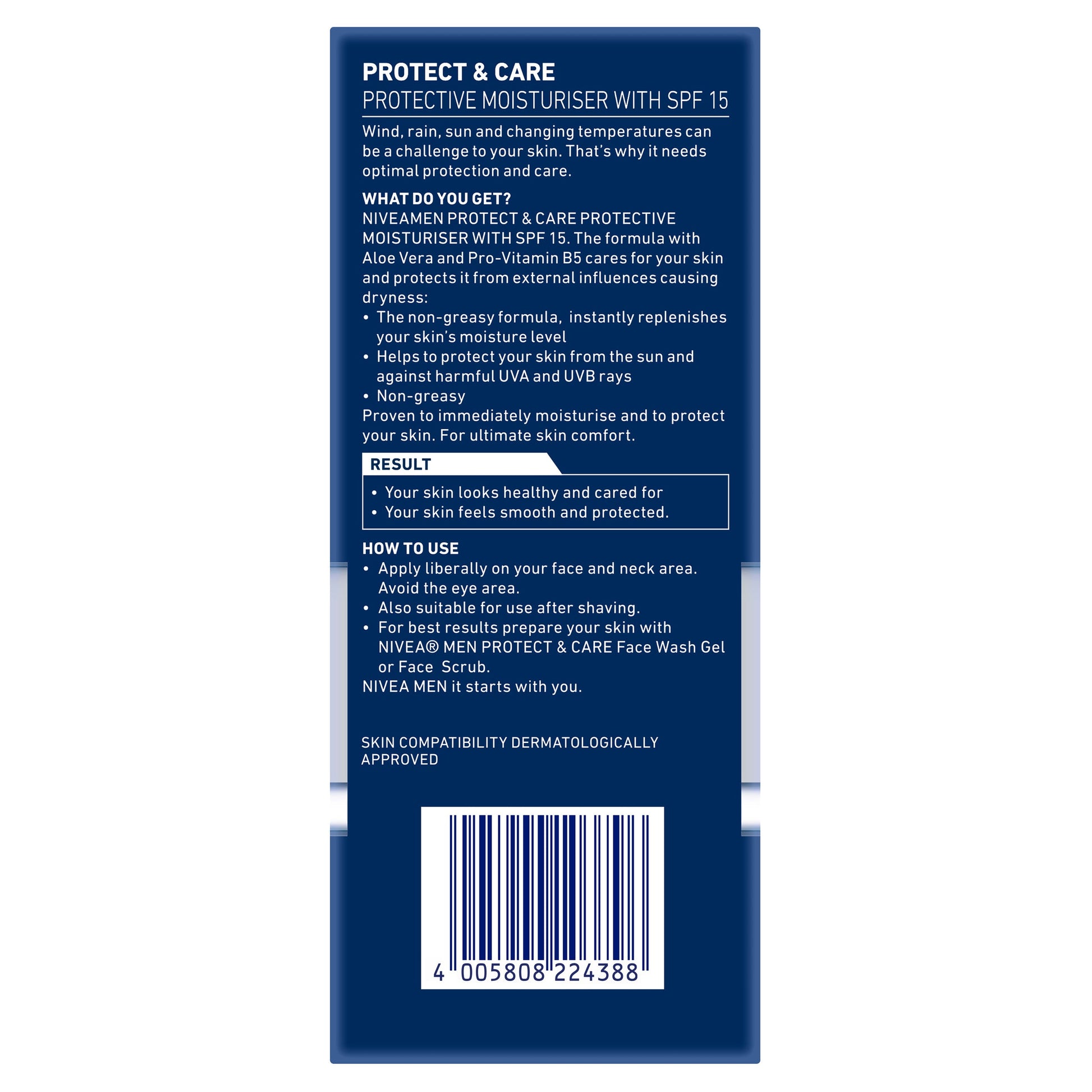 Nivea For Men Protective Moisturiser SPF 15 75ml - Cutprice Online