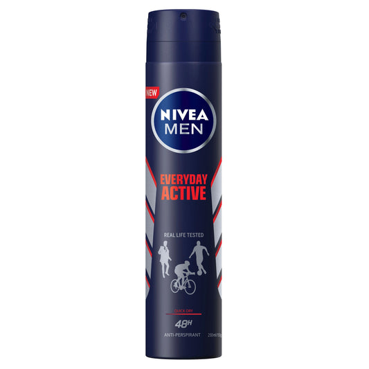 NIVEA MEN EVERYDAY ACTIVE DRY ANTIPERSPIRANT DEODORANT 250ML - Cutprice Online
