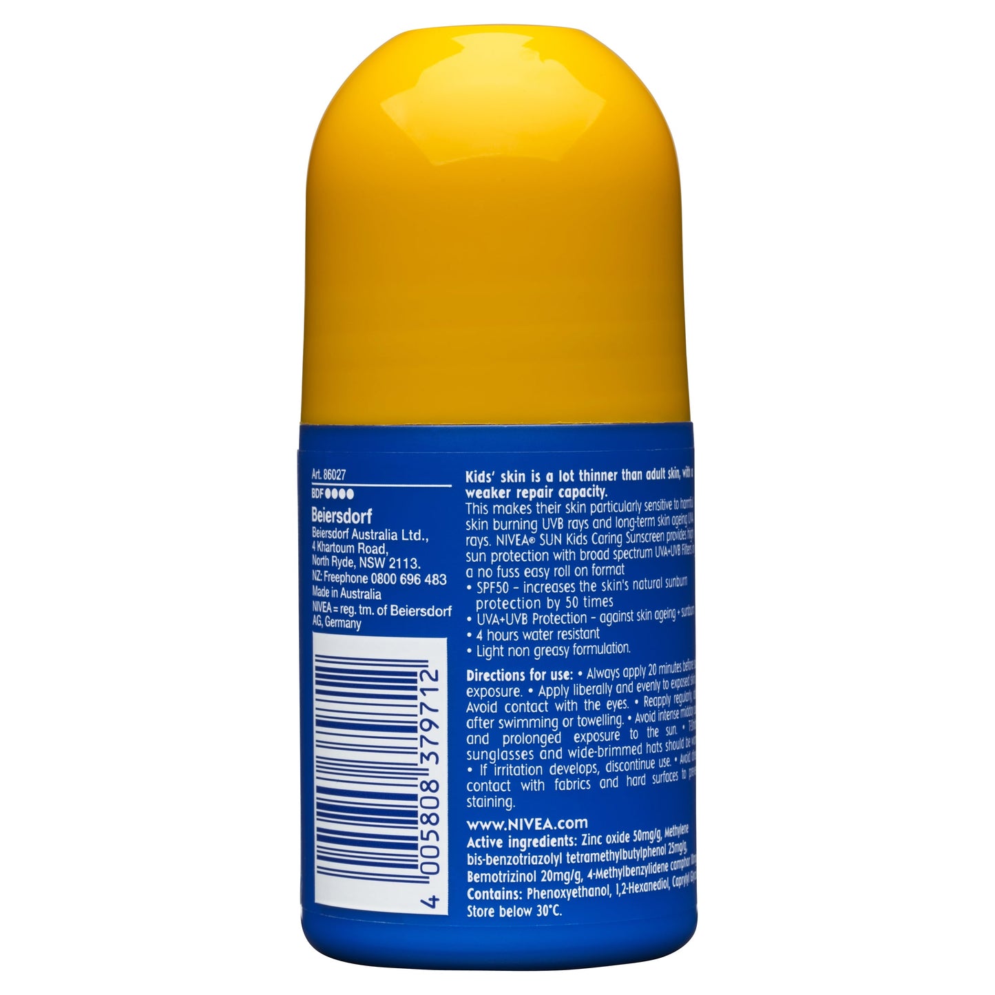 Nivea Sun SPF 50+ Protect & Moisture Roll On  Kids 65ml - Cutprice Online