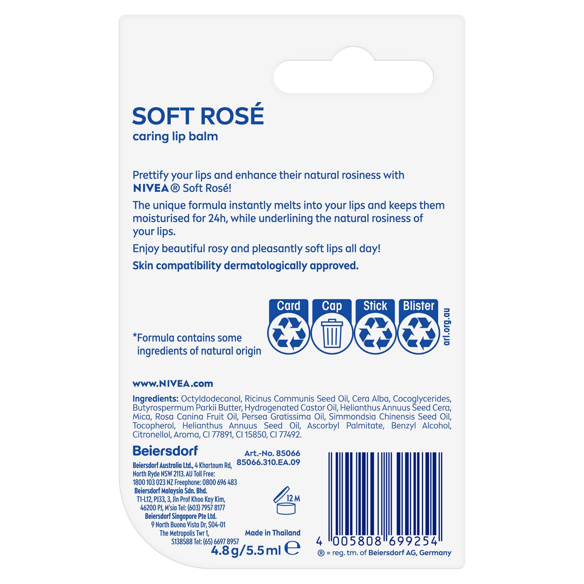 Nivea Lip Care Soft Rose 4.8g - Cutprice Online
