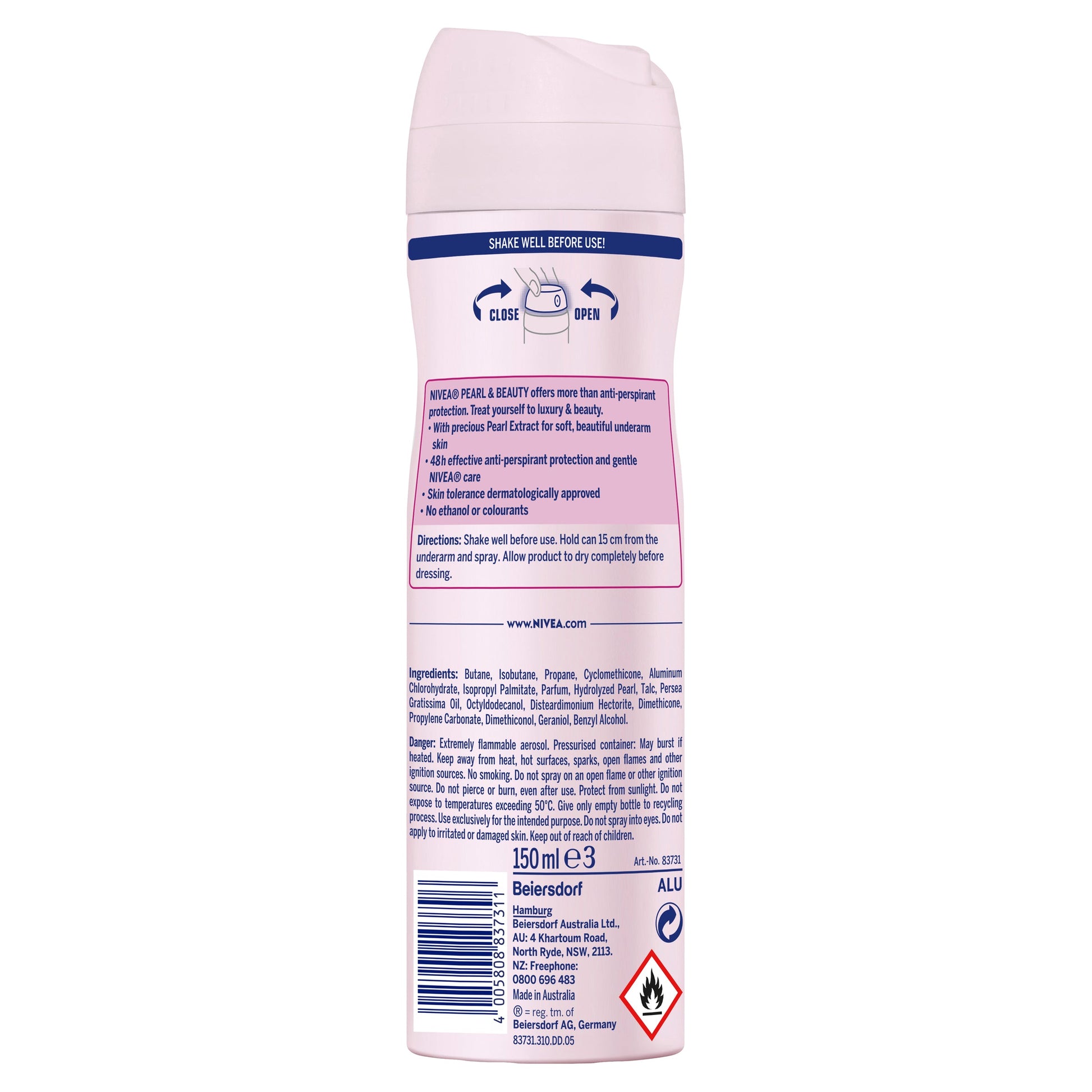 Nivea Deodorant Pearl Beauty Spray 150ml - Cutprice Online
