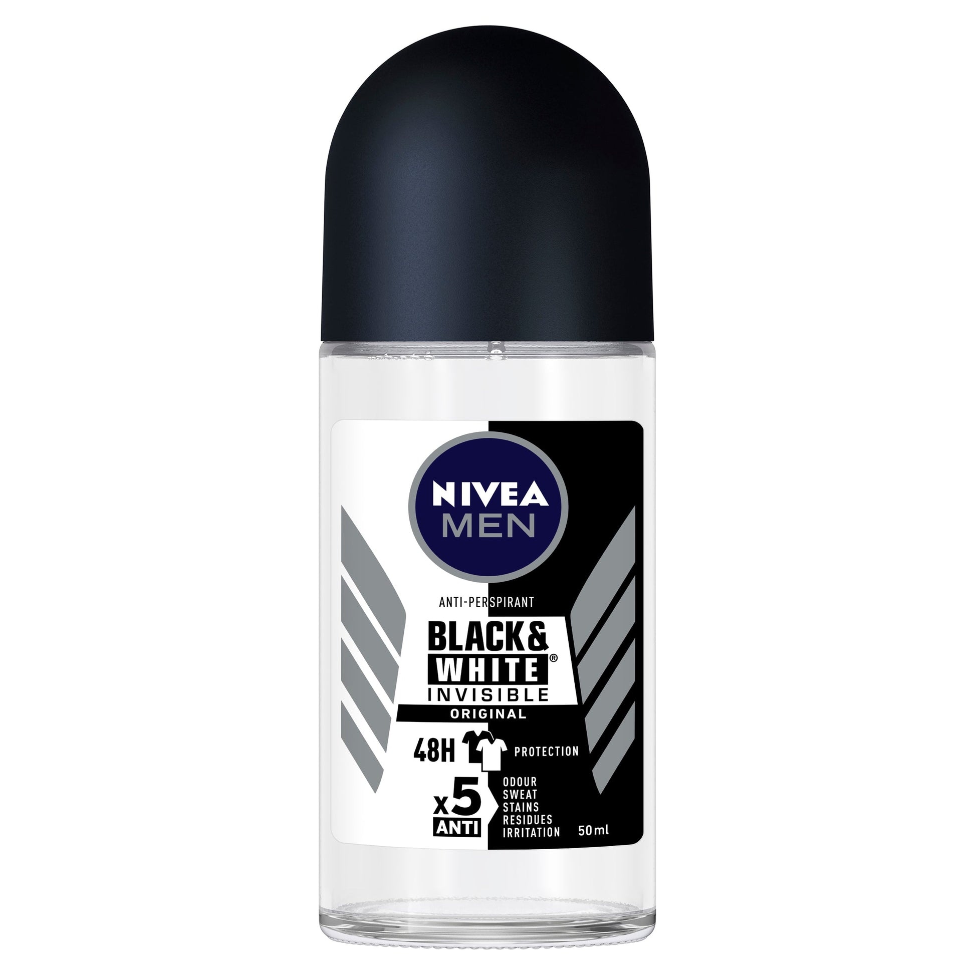 NIVEA Invisible for Black & White Original Roll-on Deodorant 50ml - Cutprice Online