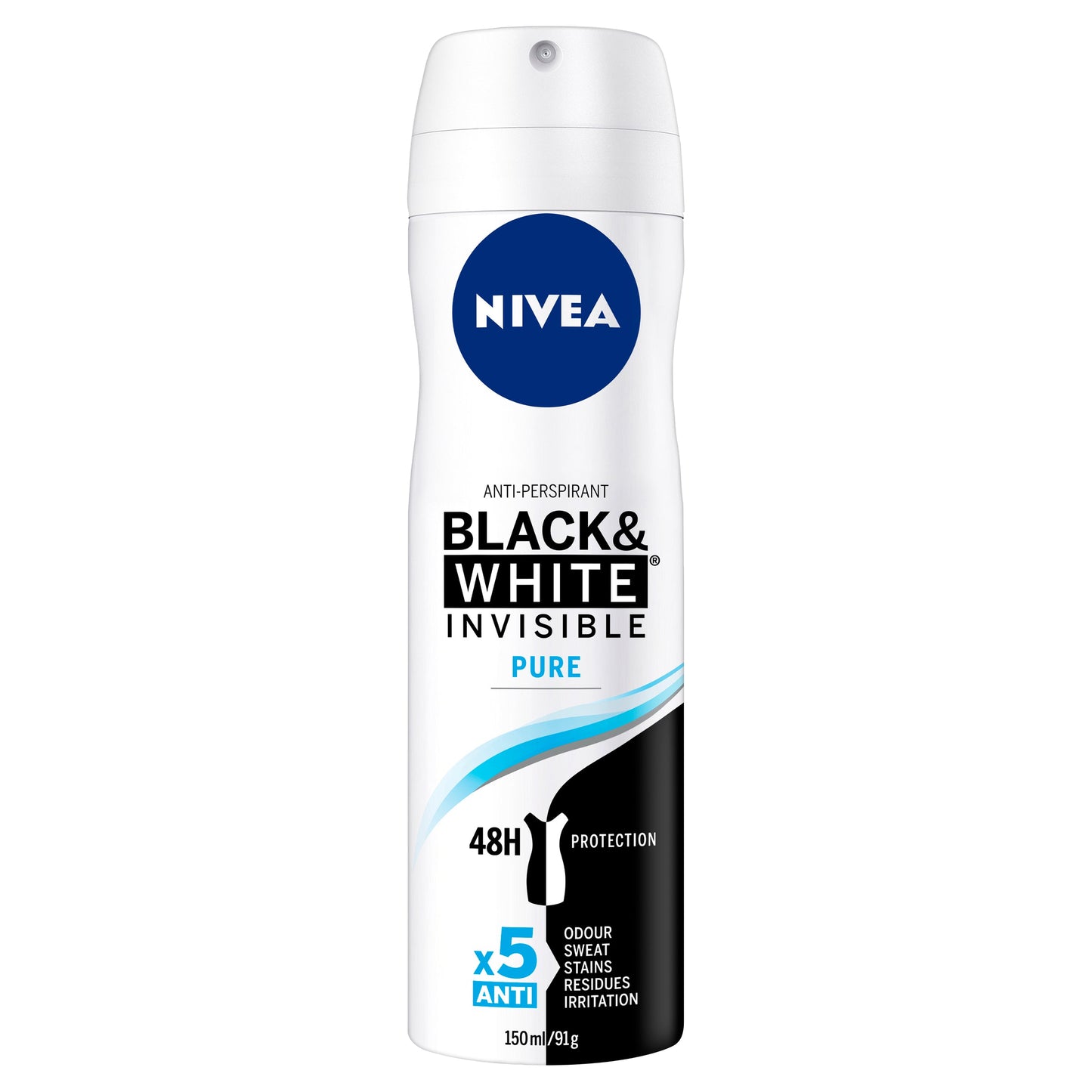 Nivea Deodorant for Women Black and White Invisible Pure 150ml - Cutprice Online