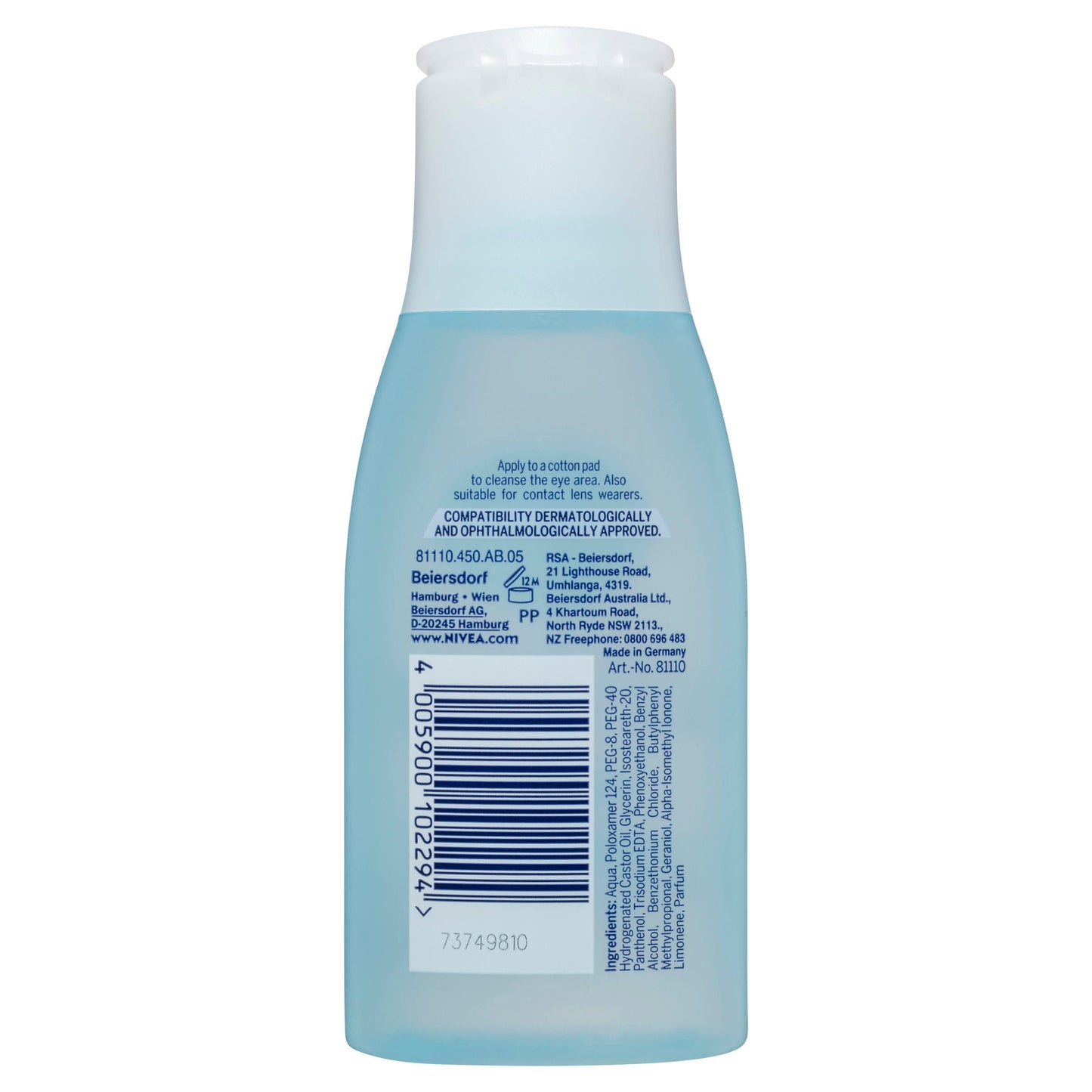Nivea Visage Extra Gentle Eye Make Up Remover 125ml - Cutprice Online