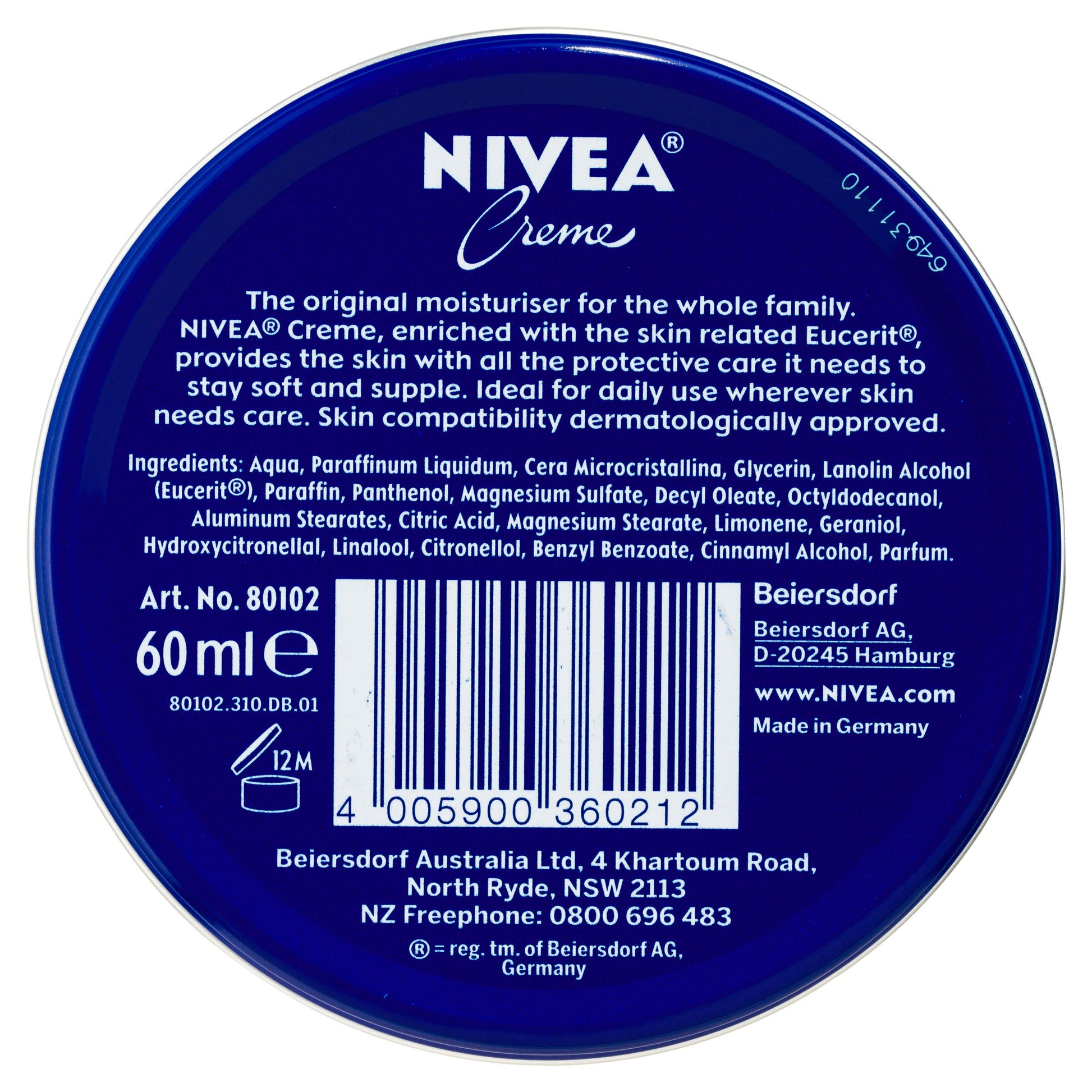 Nivea Creme Tin 60ml Blue - Cutprice Online
