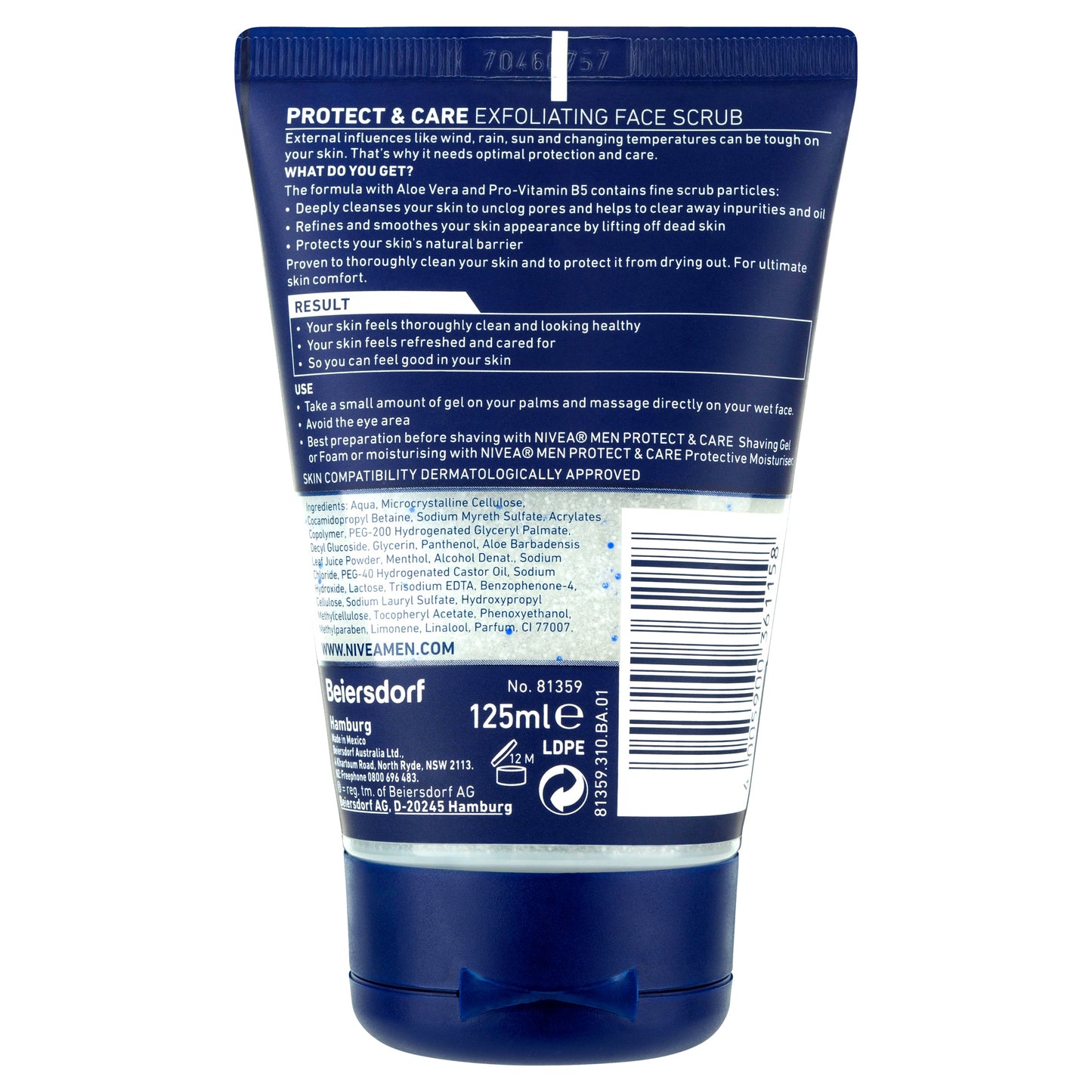 Nivea Men Protect & Care Face Scrub 125ml - Cutprice Online