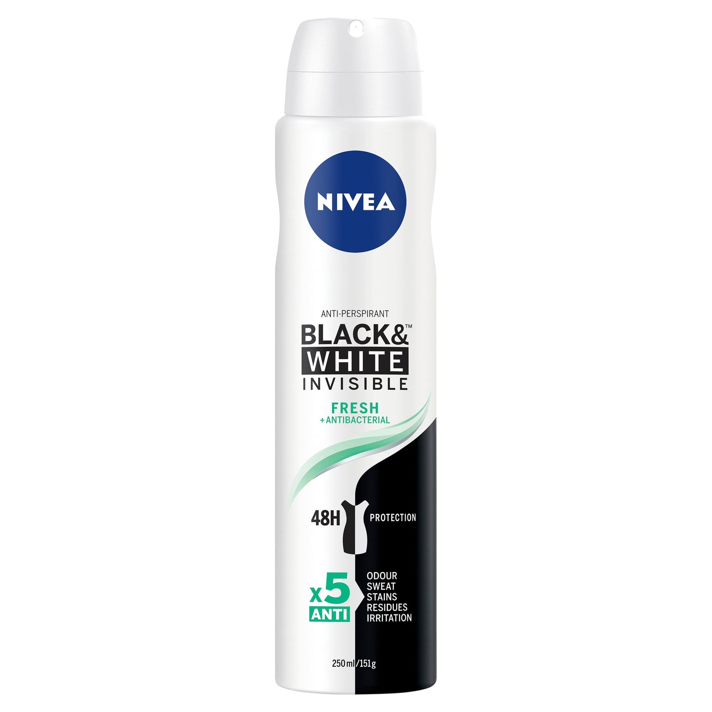 Nivea for Womens Deodorant Black & White Fresh Spray 250ml - Cutprice Online