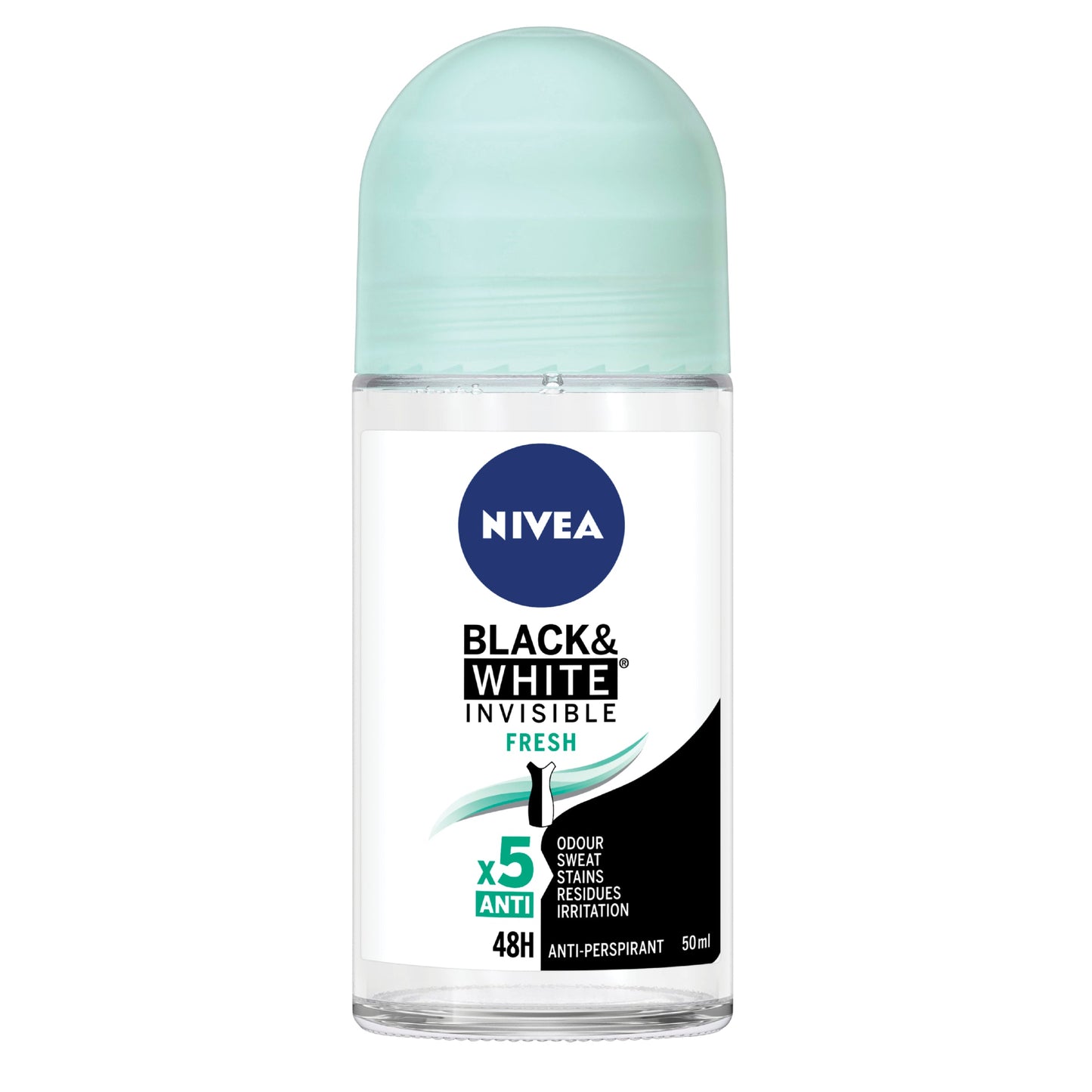 Nivea Invisible Black and White Fresh Roll-On 50mL - Cutprice Online