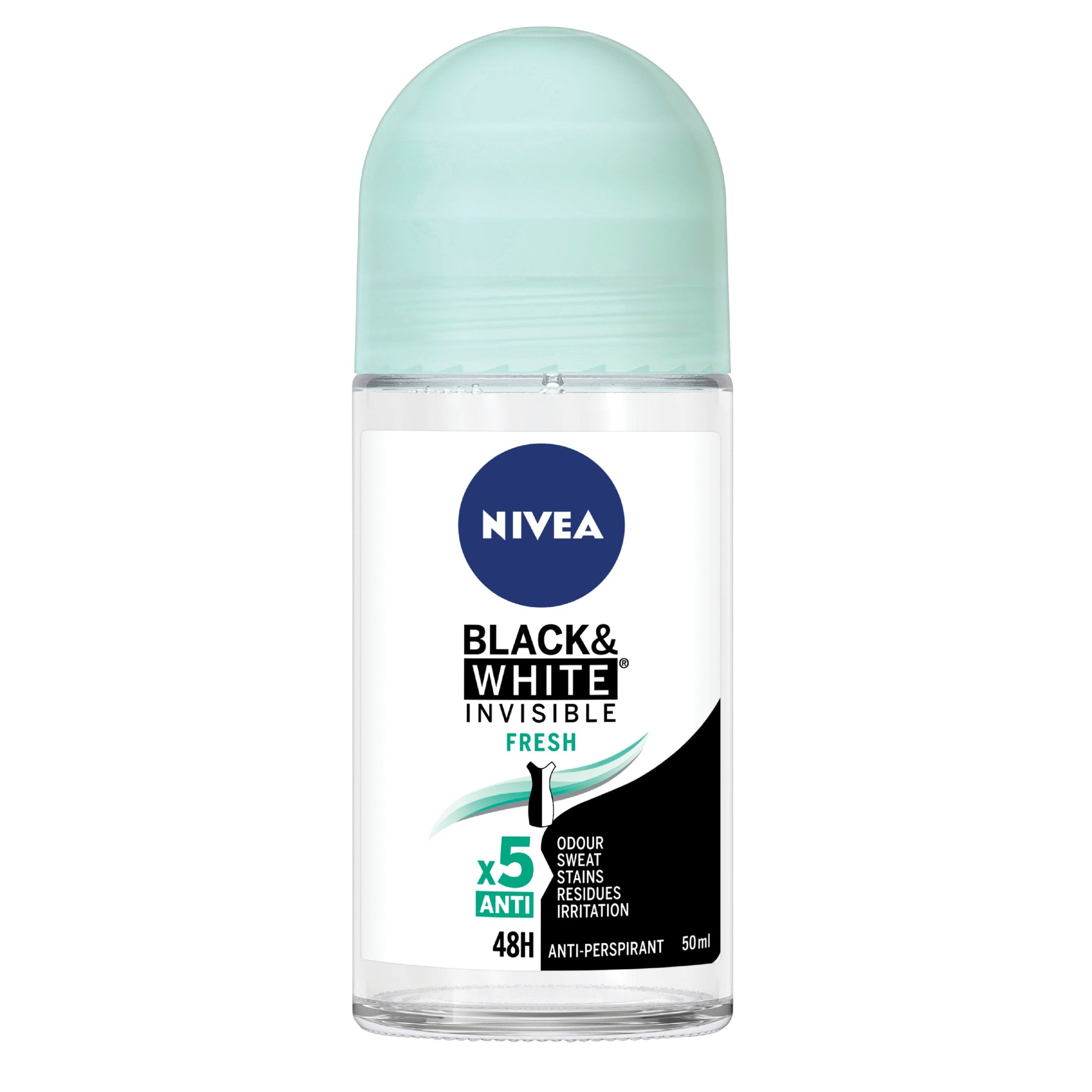 Nivea Invisible Black and White Fresh Roll-On 50mL - Cutprice Online