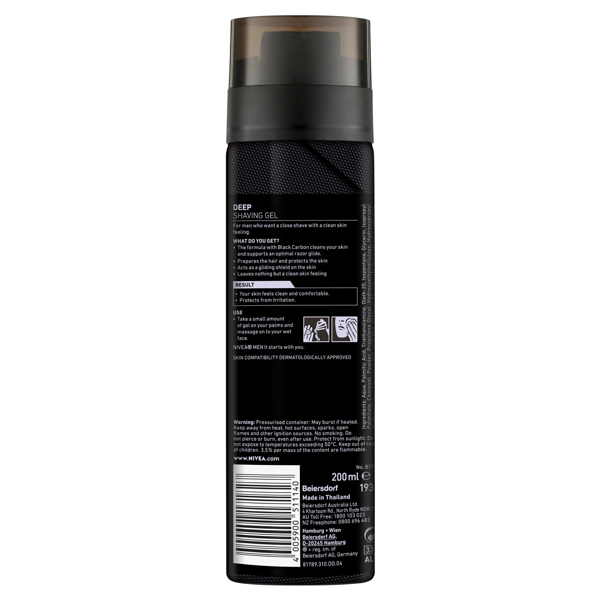 Nivea for Men Deep Shaving Gel Moisturising 200ml - Cutprice Online